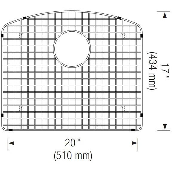 Stainless Steel Sink Grid (Fits Diamond Single Bowl)