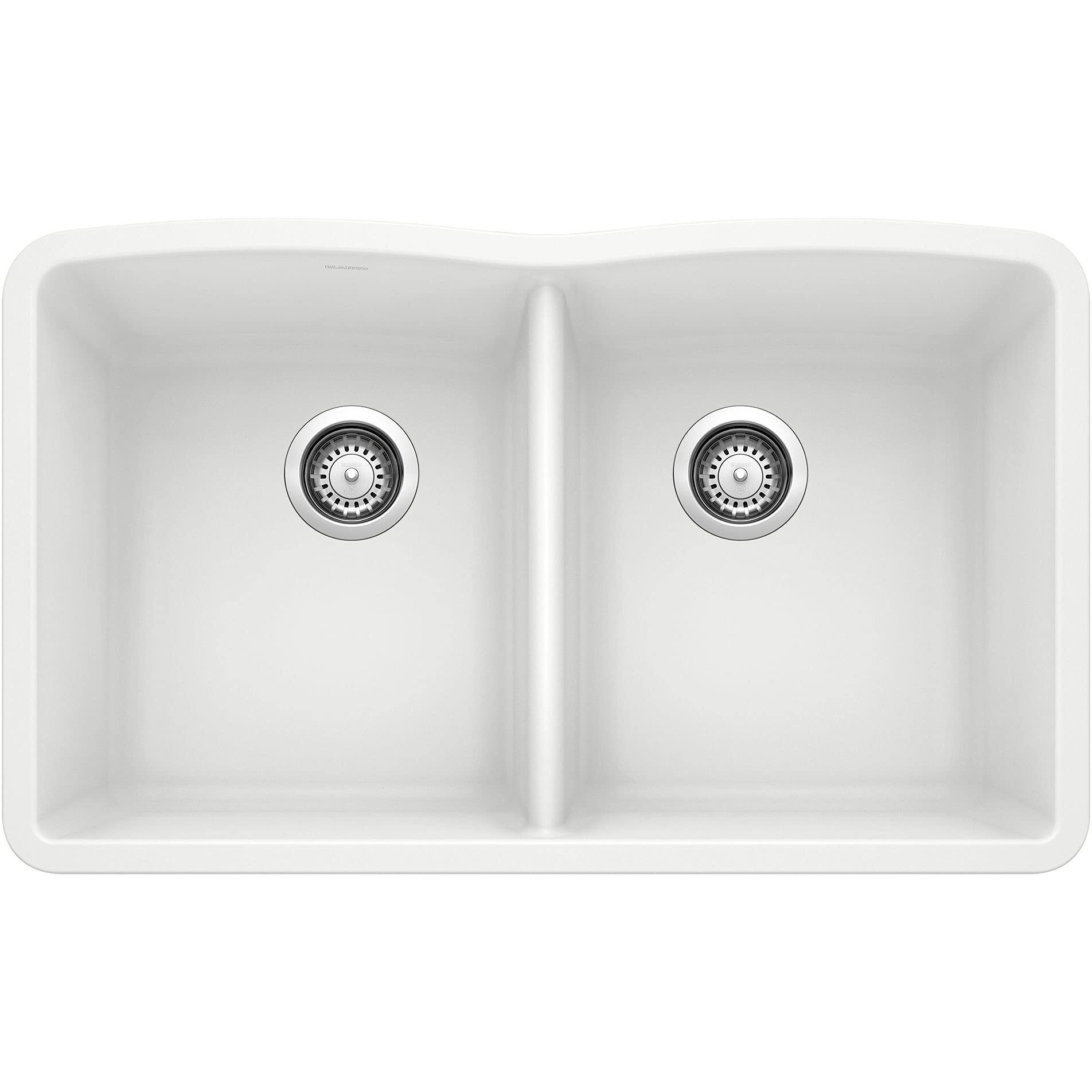 Blanco Diamond Equal Double Bowl SILGRANIT (Um) - White