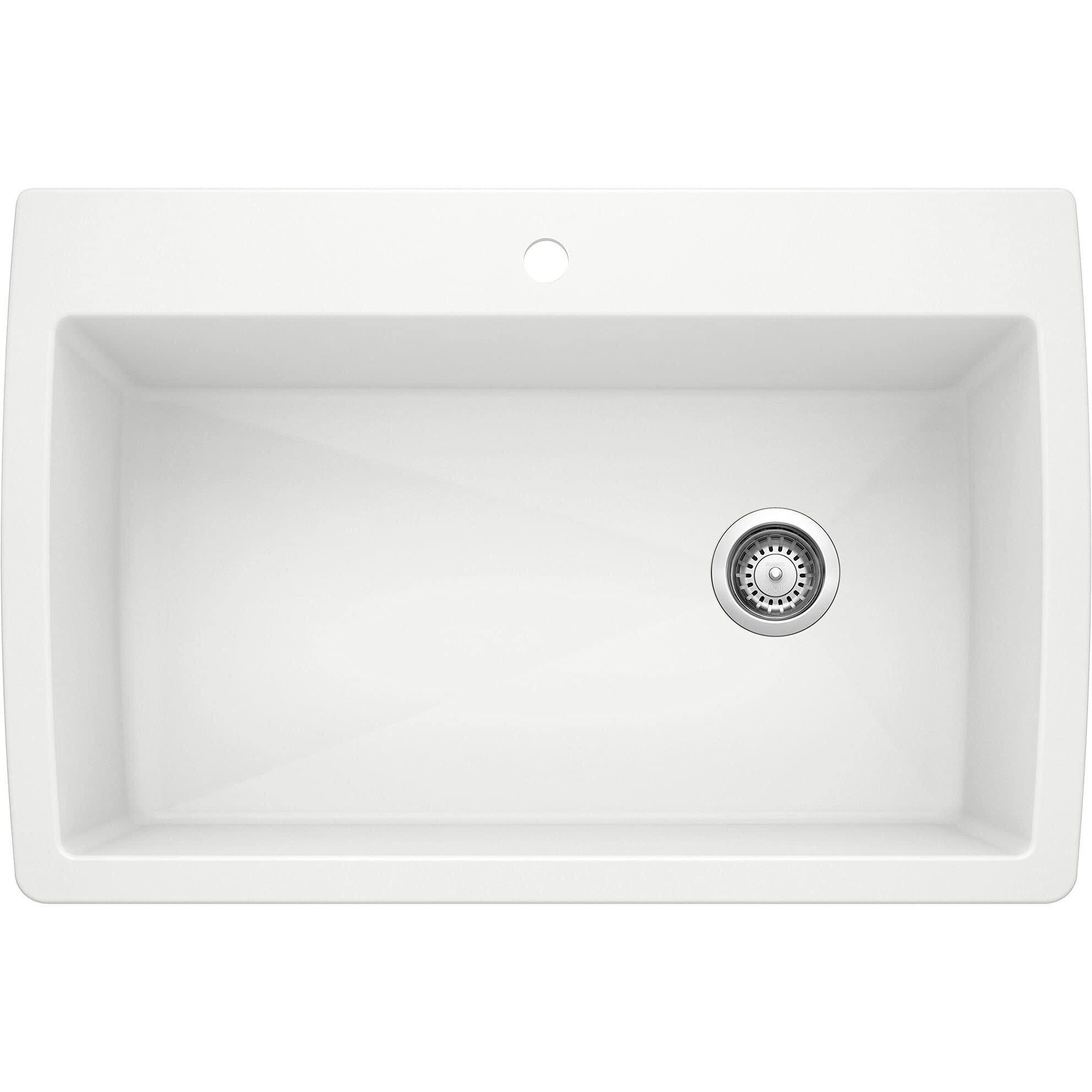 Blanco Diamond Super Single Bowl SILGRANIT (Di) - White