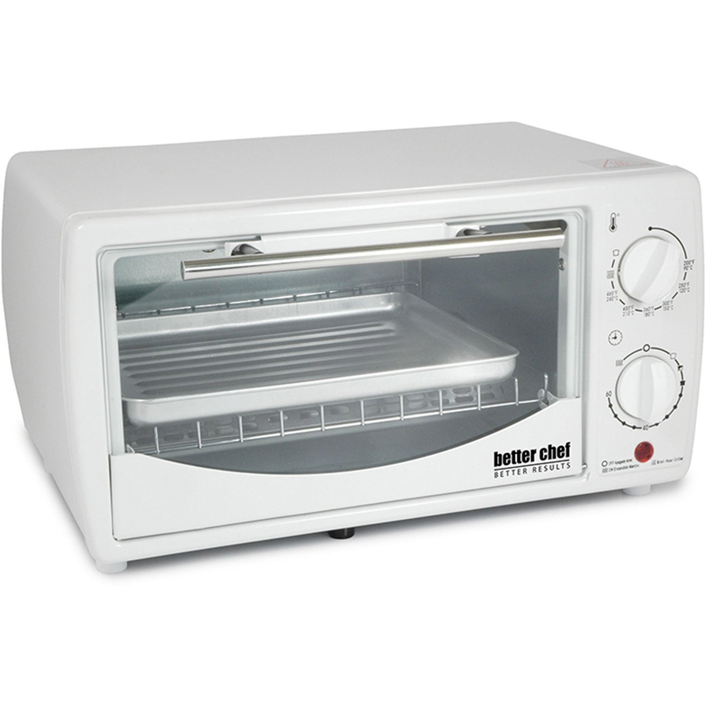 Better Chef 9L Toaster Oven Broiler with Slide-Out Rack and Bake Tray