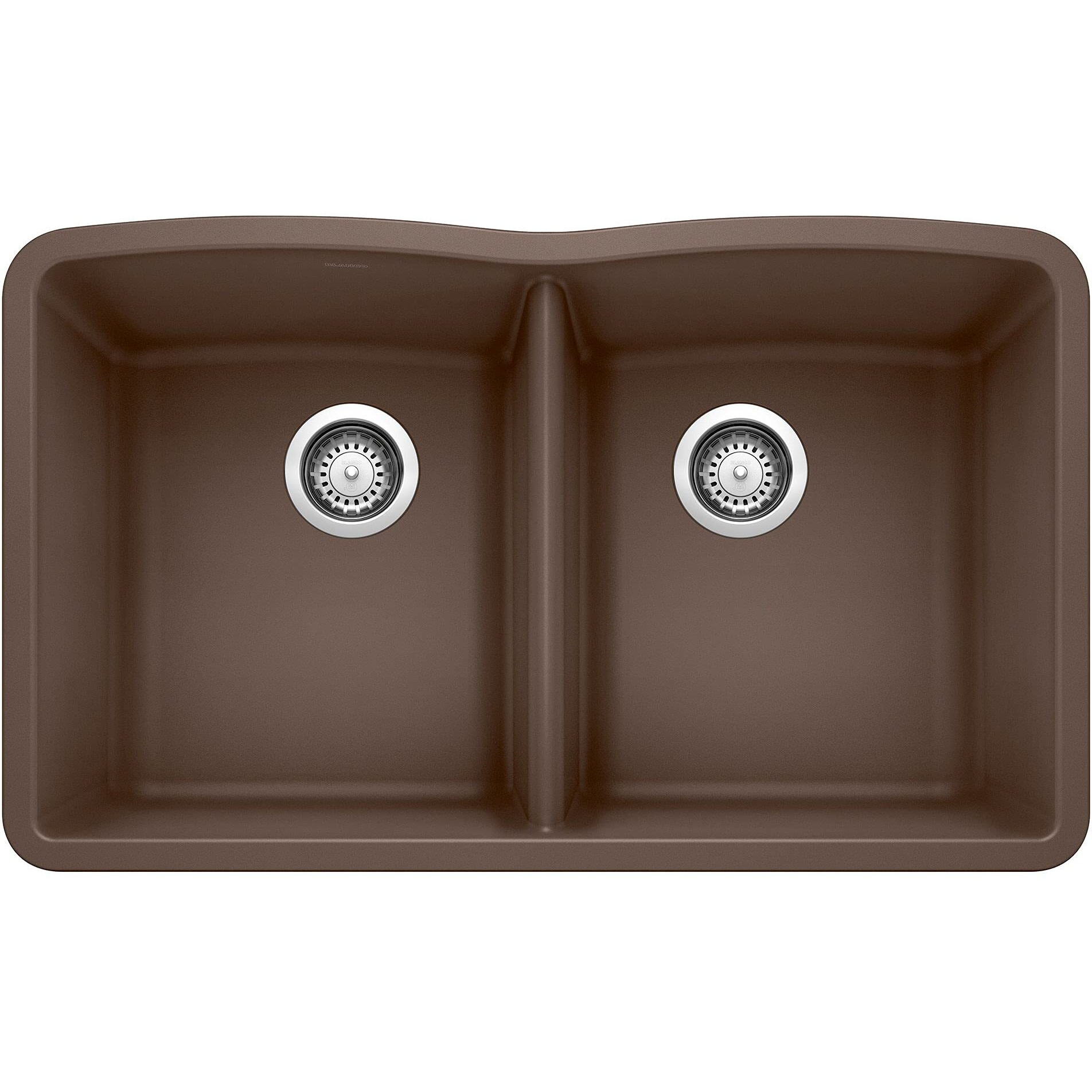 Blanco Diamond Equal Double Bowl SILGRANIT (Um) - Cafe Brown