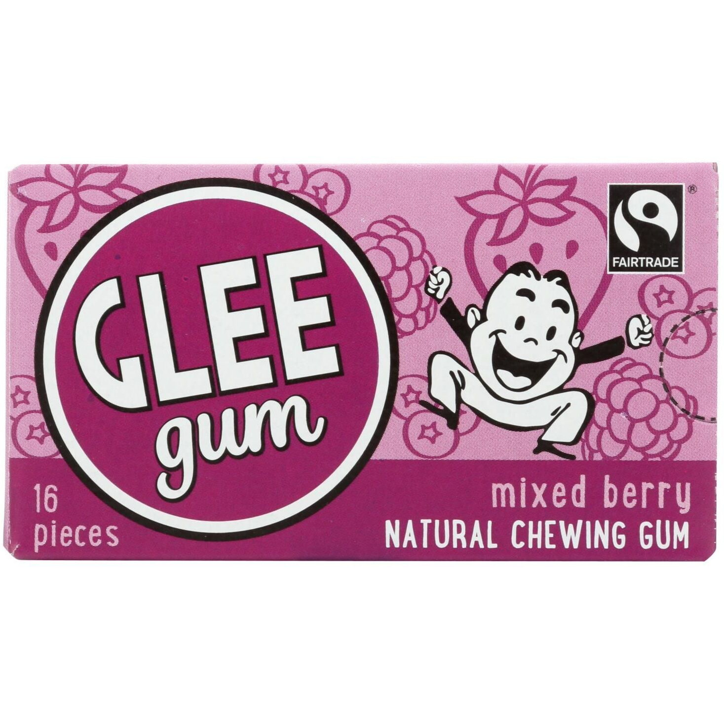 glee gum chewing gum - Triple Berry - case Of 12 - 16 Pieces(D0102H5KYFT)