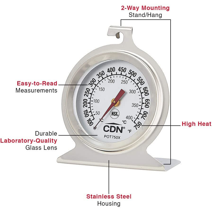 cDN POT750X ProAccurate High Heat Oven Thermometer