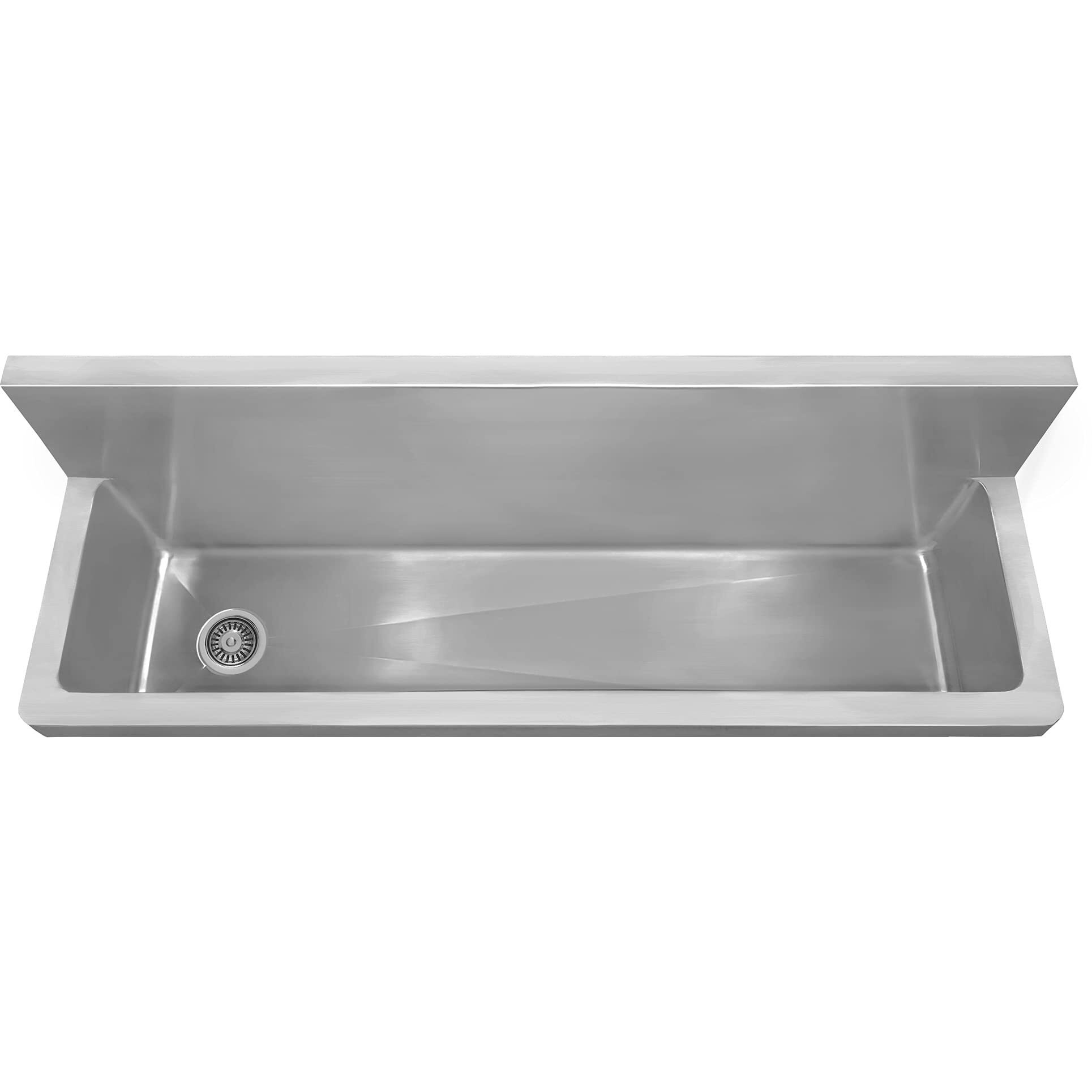 Noah's Collection Brushed Stainless Steel Commercial Single Bowl Wall Mount Utility Sink