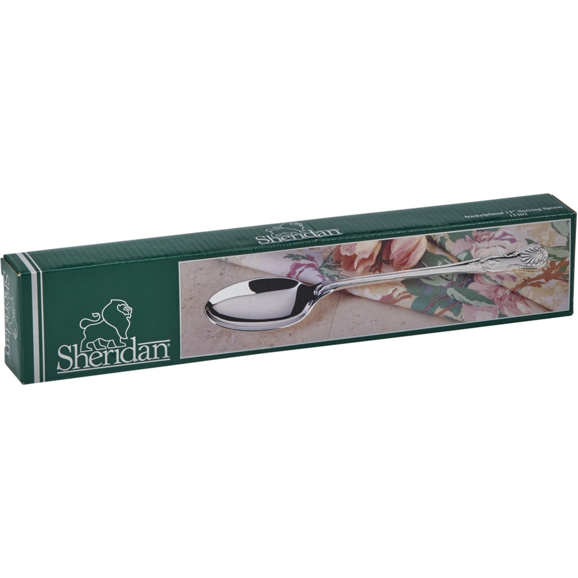 King's Pattern Stuffing Spoon, Nickel Plated 12.75"