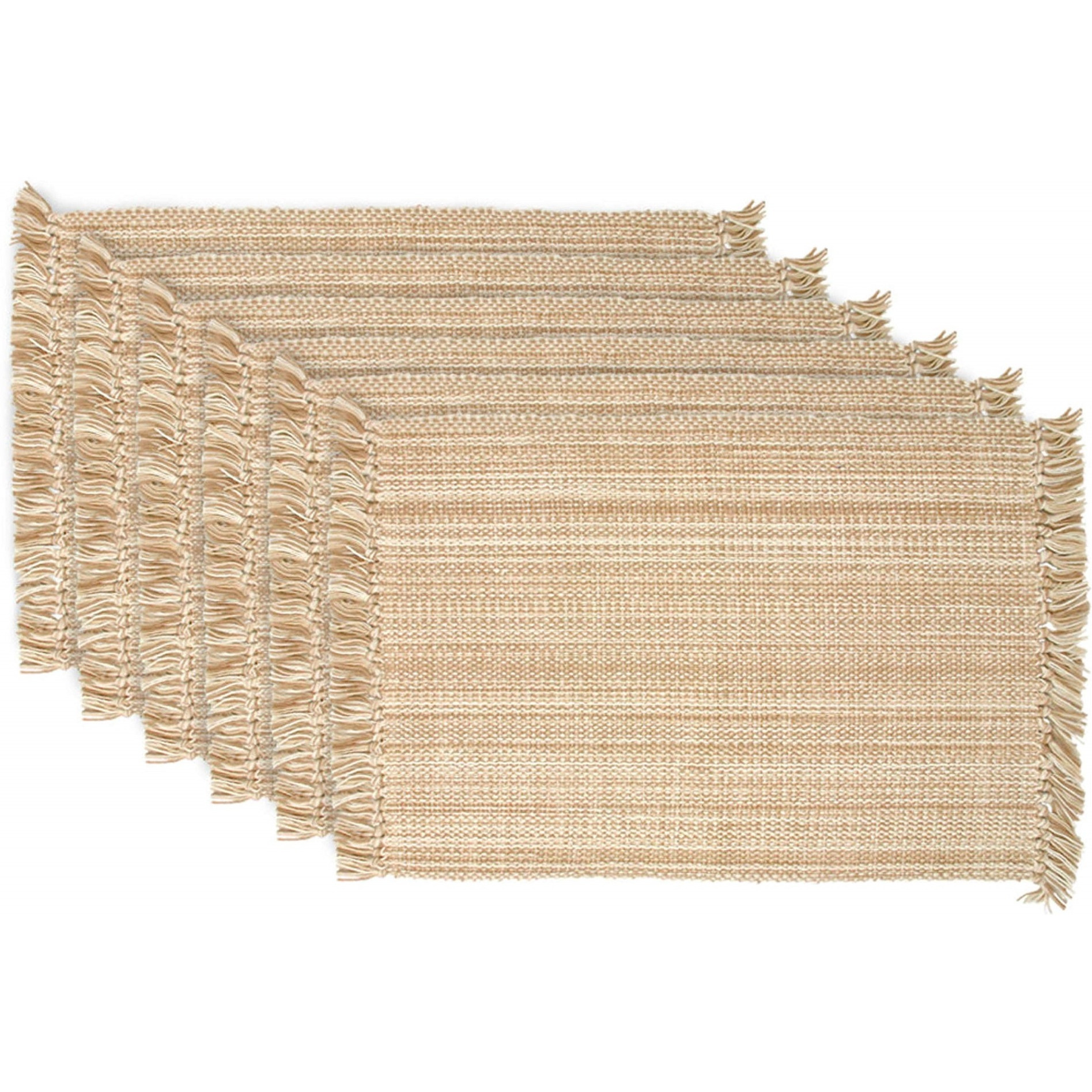 DII Variegated Taupe Fringe Placemat (Set of 6)