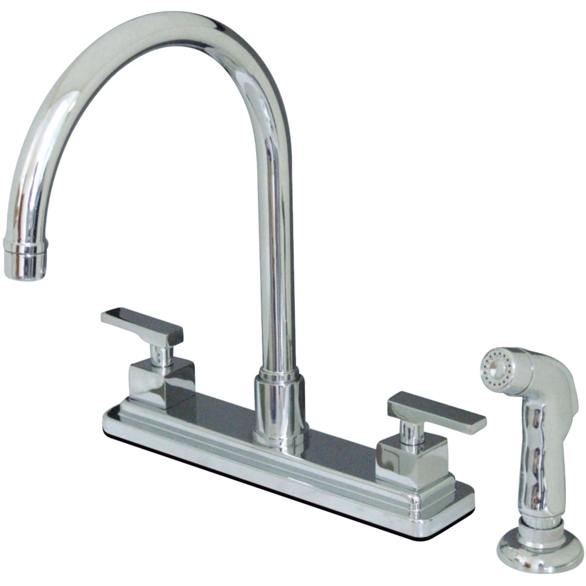 Kingston Brass KS8791QLL Executive 8-Inch Centerset Kitchen Faucet, Polished Chrome