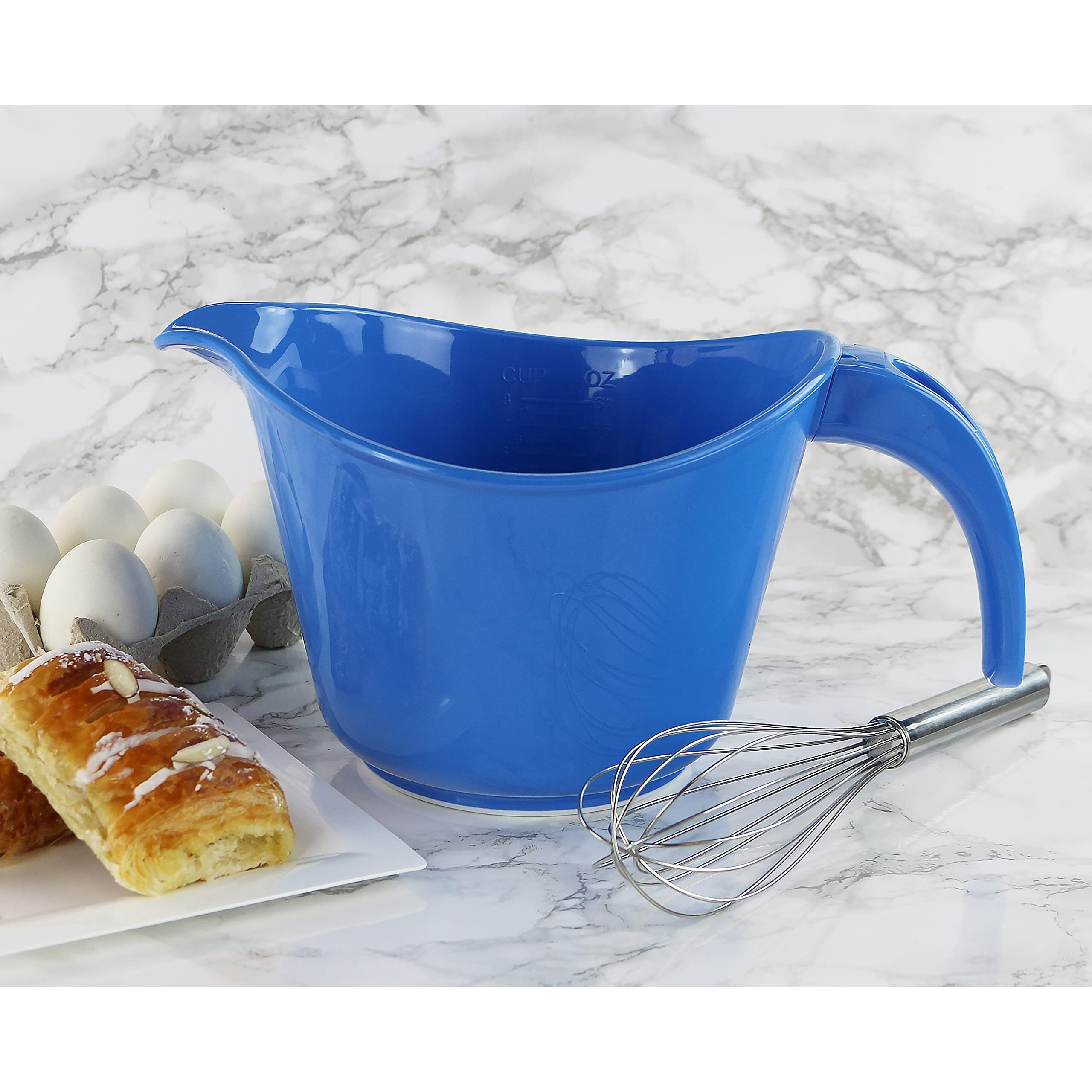 Reston Lloyd 92701 2Qt Microwave Batter Bowl  Azure