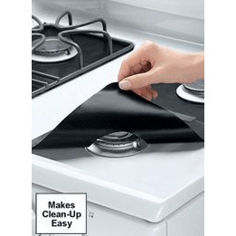 Sets of 4 Stovetop Protectors - Black