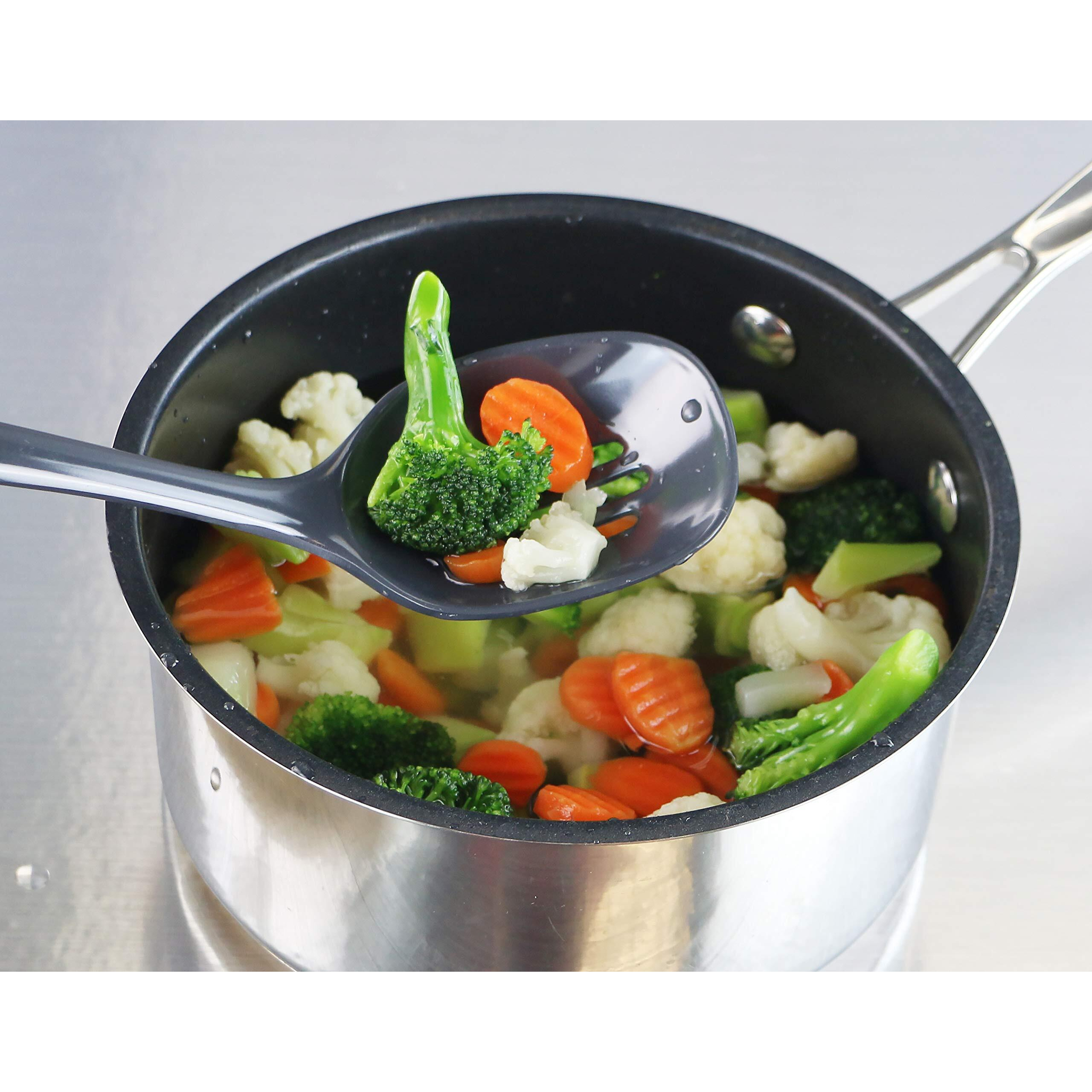 Reston Lloyd Melamine Slotted Spoon - grey