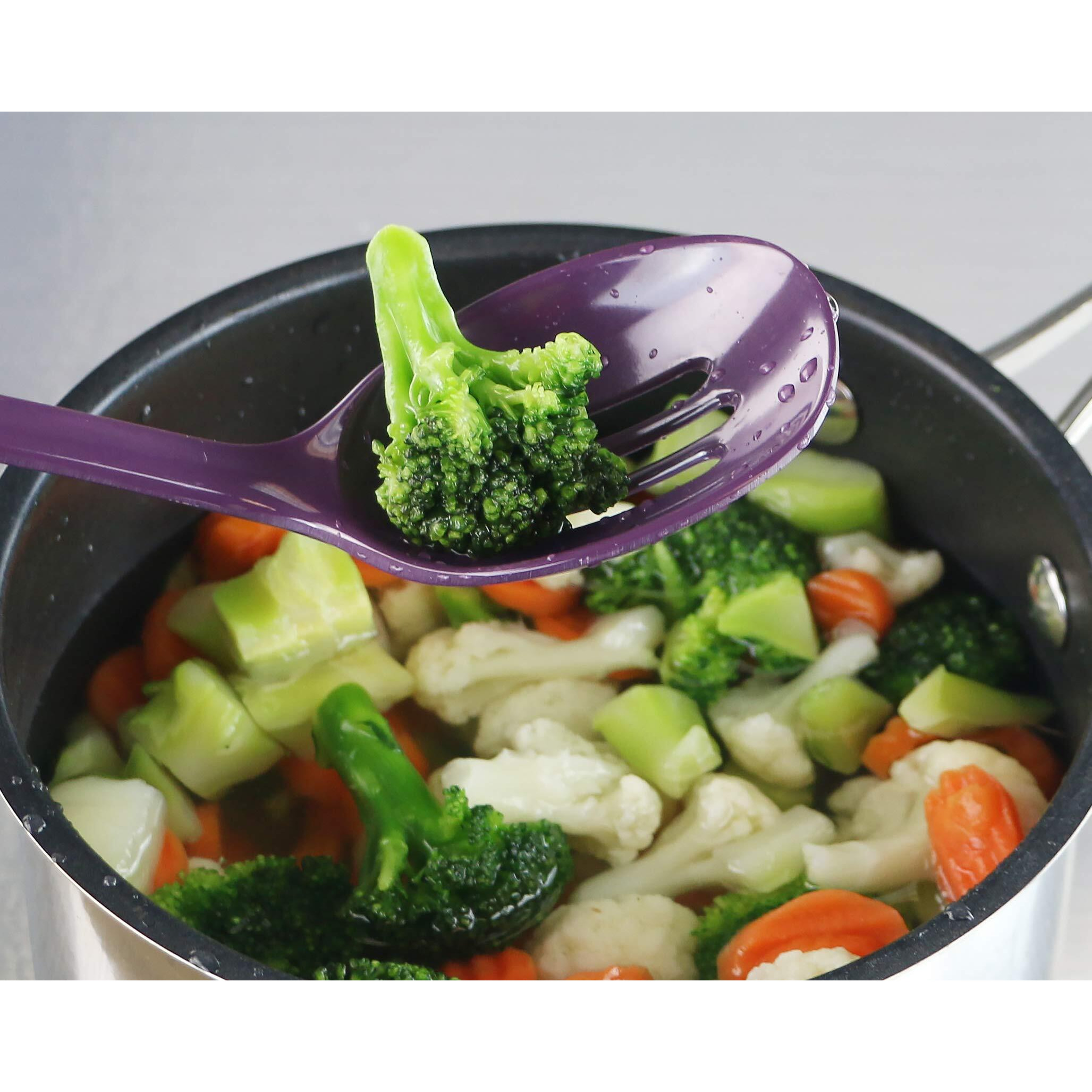 Reston Lloyd Melamine Slotted Spoon - Plum