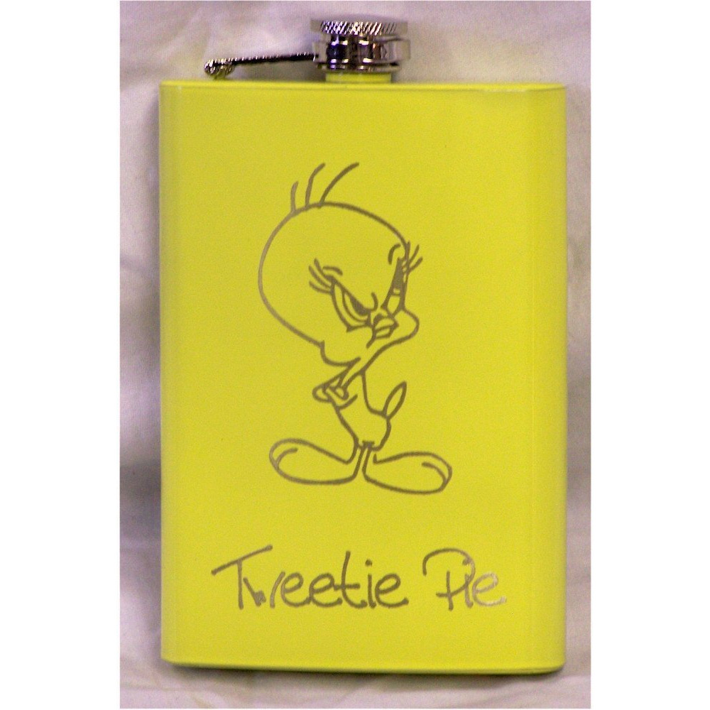 Personalized Engraved Yellow Flask