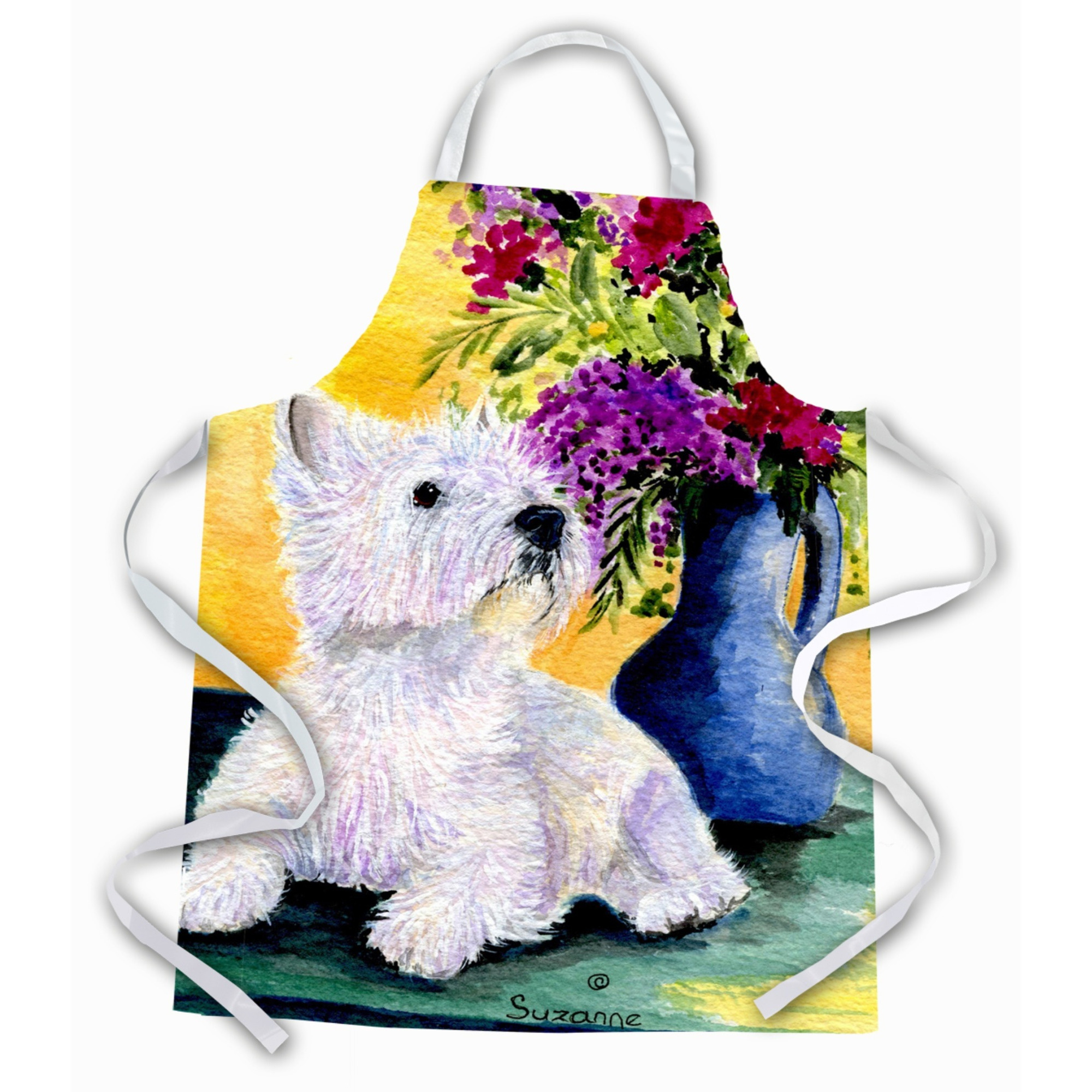 &quotCaroline's Treasures SS8301APRON Westie Apron, Large, Multicolor"