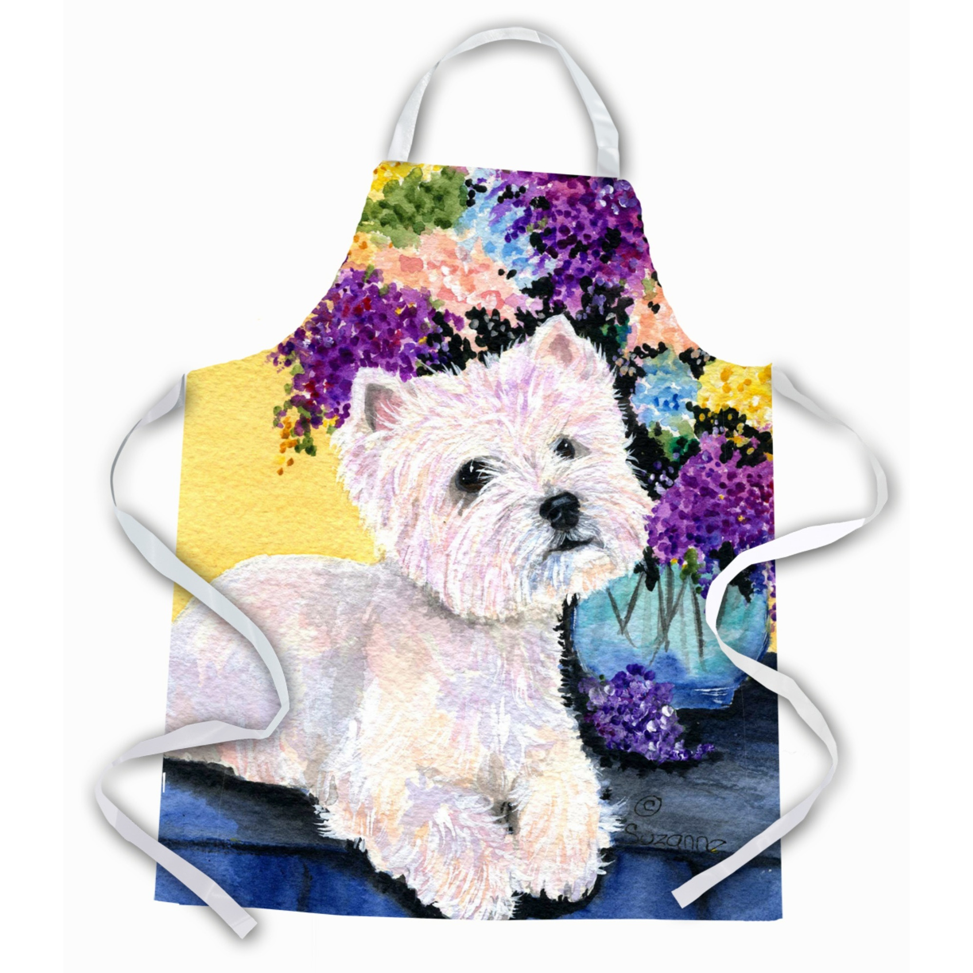 &quotCaroline's Treasures SS8291APRON Westie Apron, Large, Multicolor"