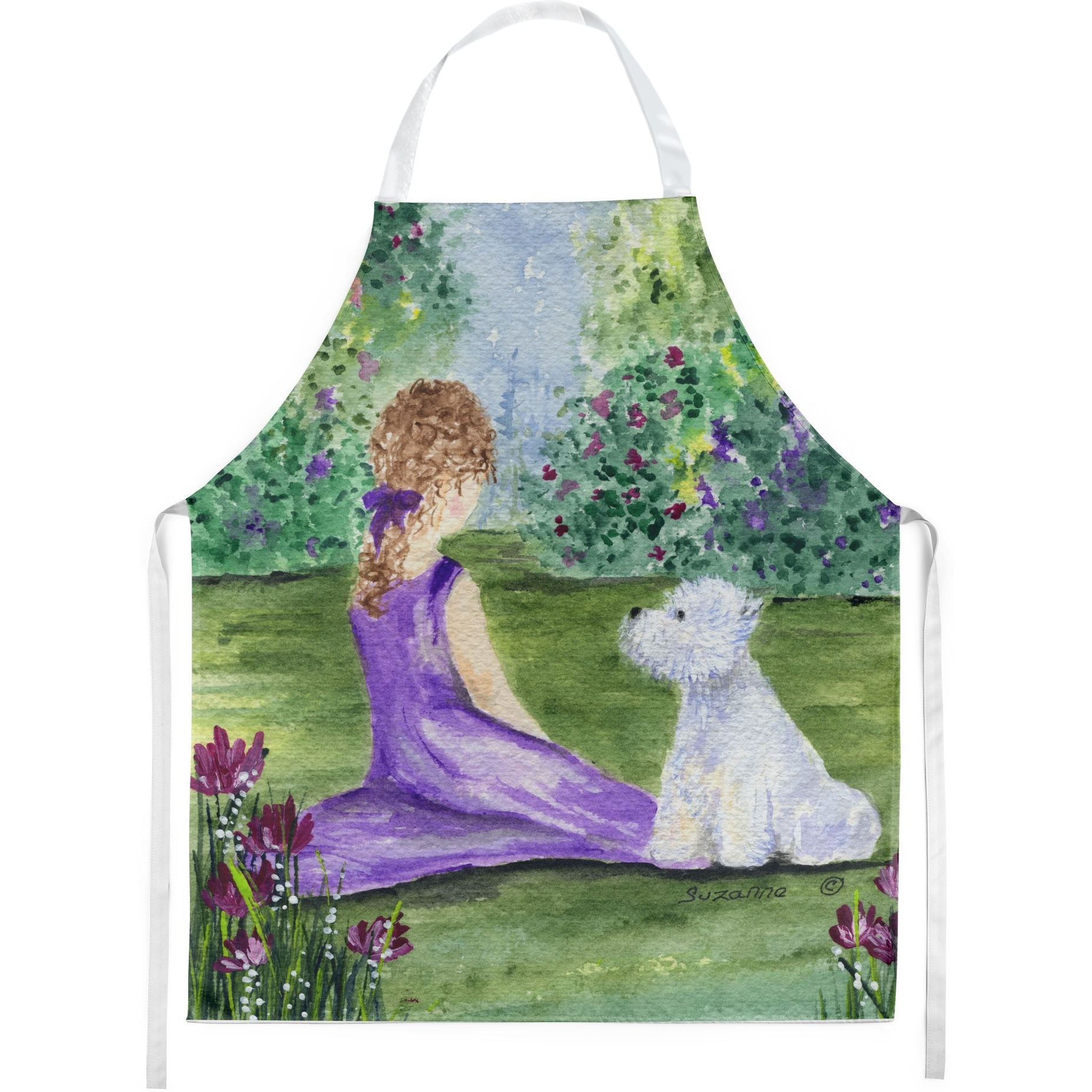 &quotCaroline's Treasures SS8246APRON Westie Apron, Large, Multicolor"