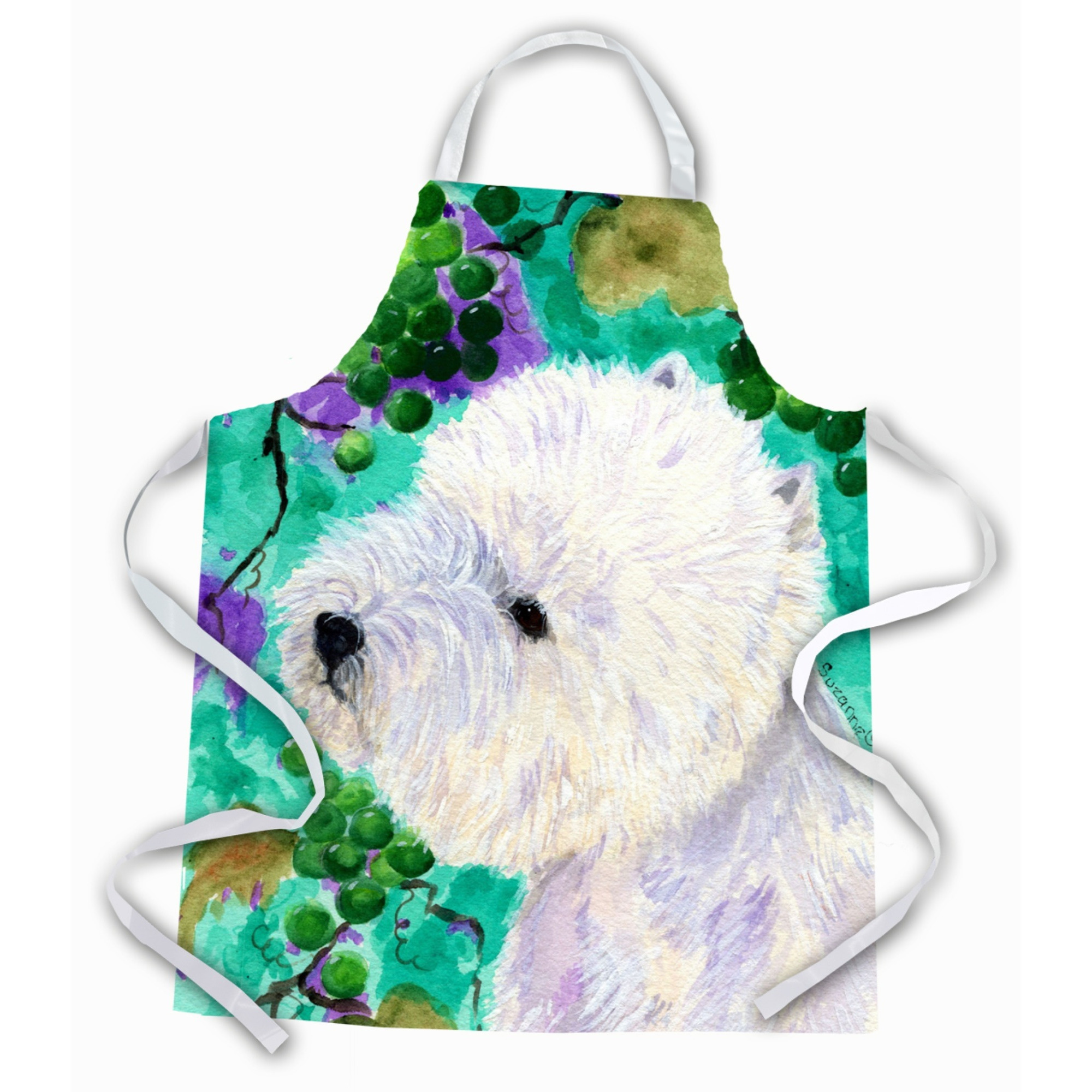 &quotCaroline's Treasures SS1064APRON Westie Apron, Large, Multicolor"