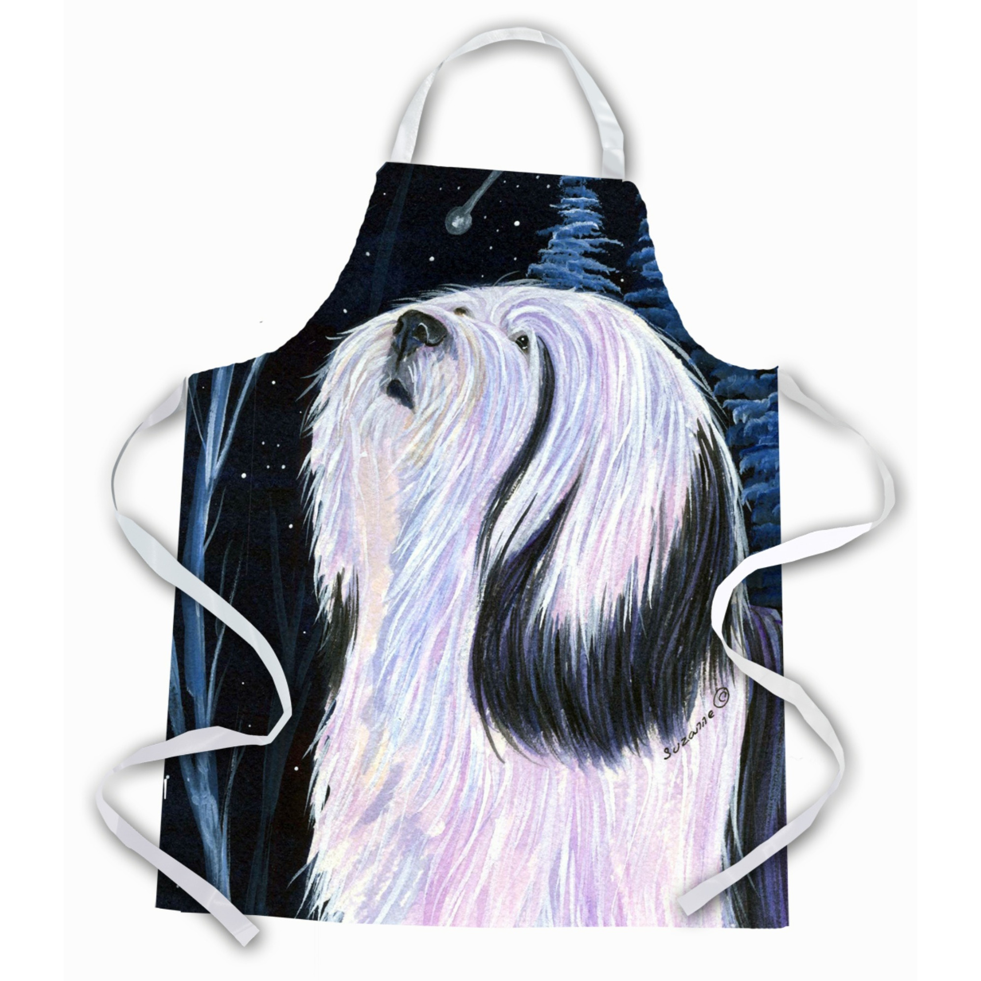&quotCaroline's Treasures SS8348APRON Tibetan Terrier Apron, Large, Multicolor"