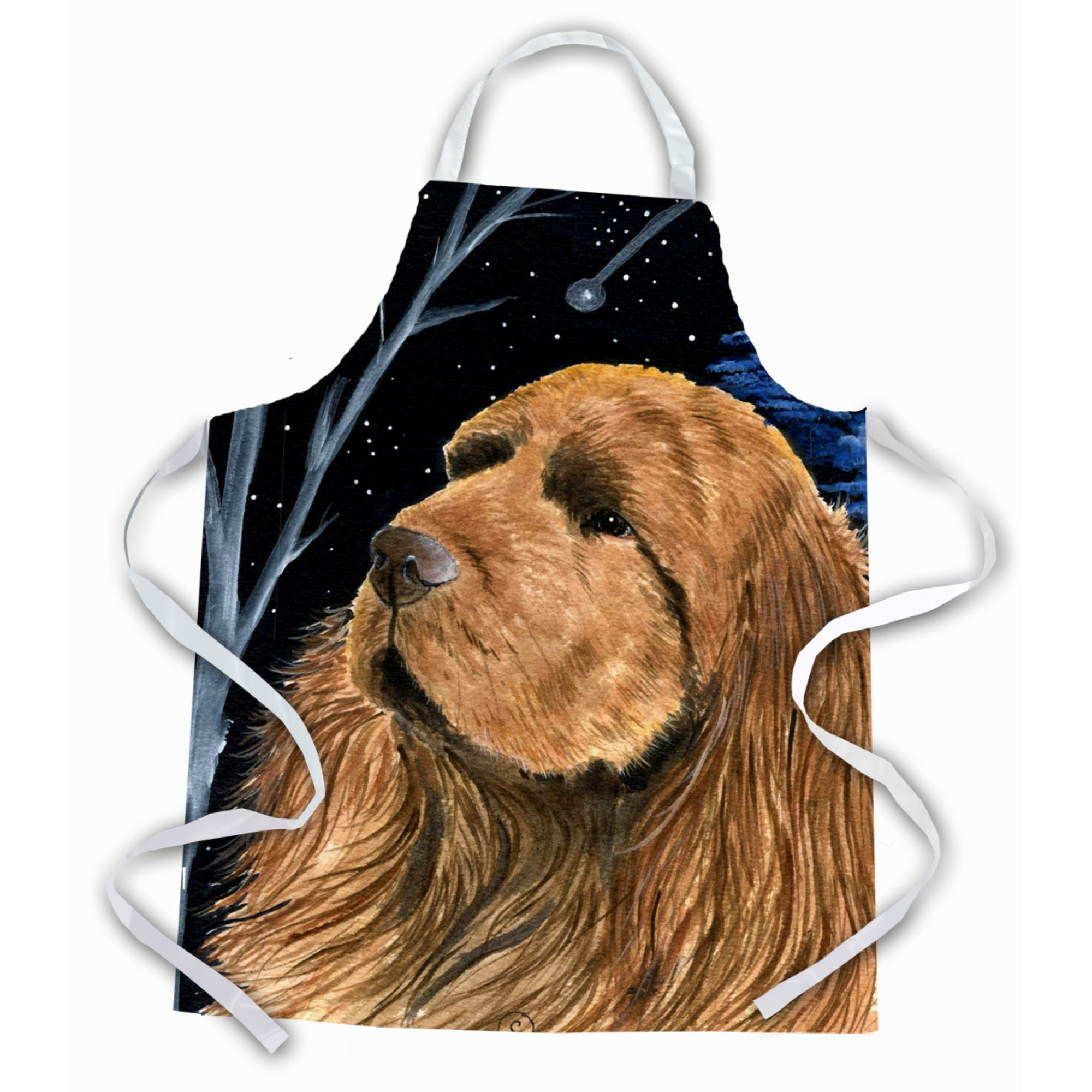&quotCaroline's Treasures SS8391APRON Starry Night Sussex Spaniel Apron, Large, Multicolor"