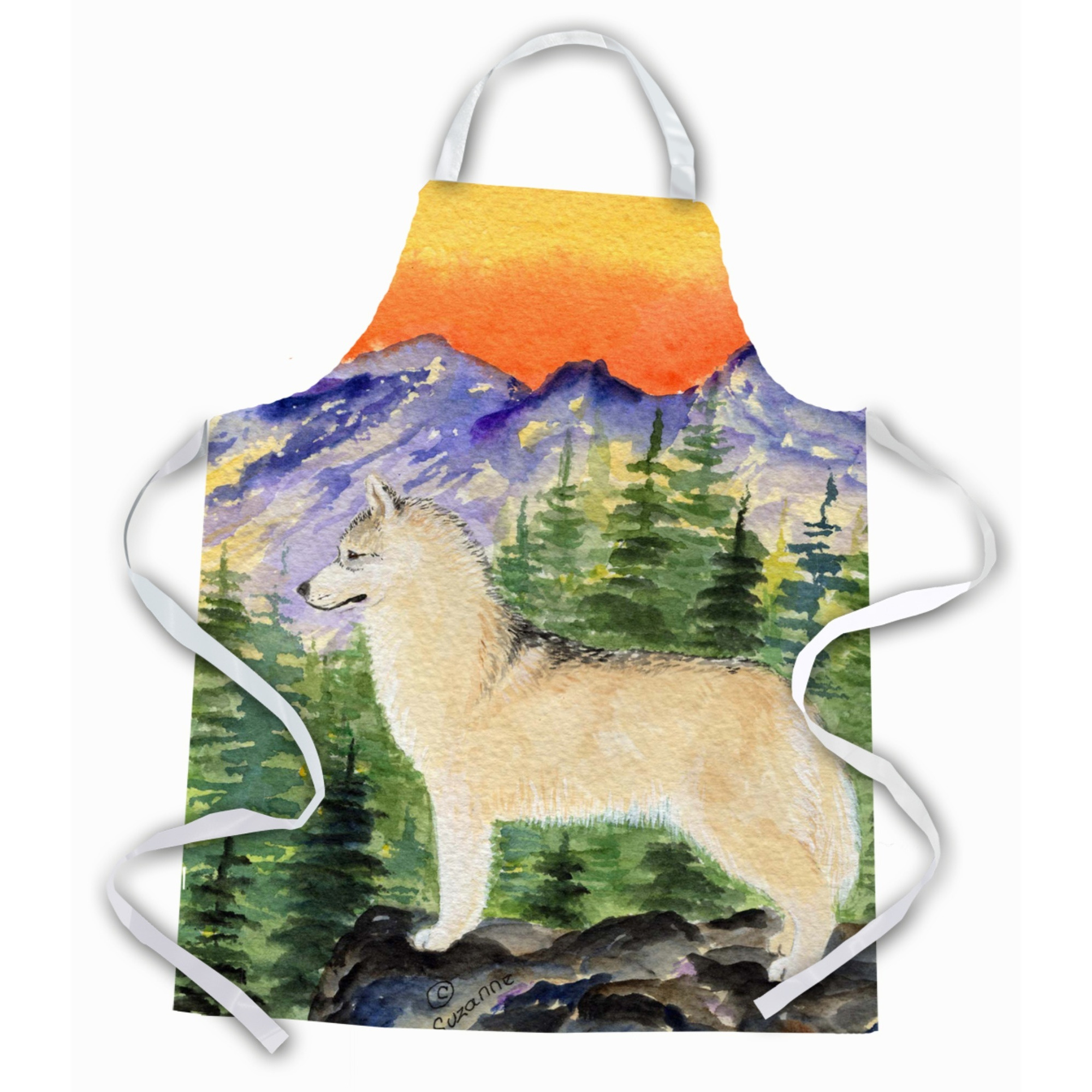 &quotCaroline's Treasures SS8285APRON Siberian Husky Apron, Large, Multicolor"
