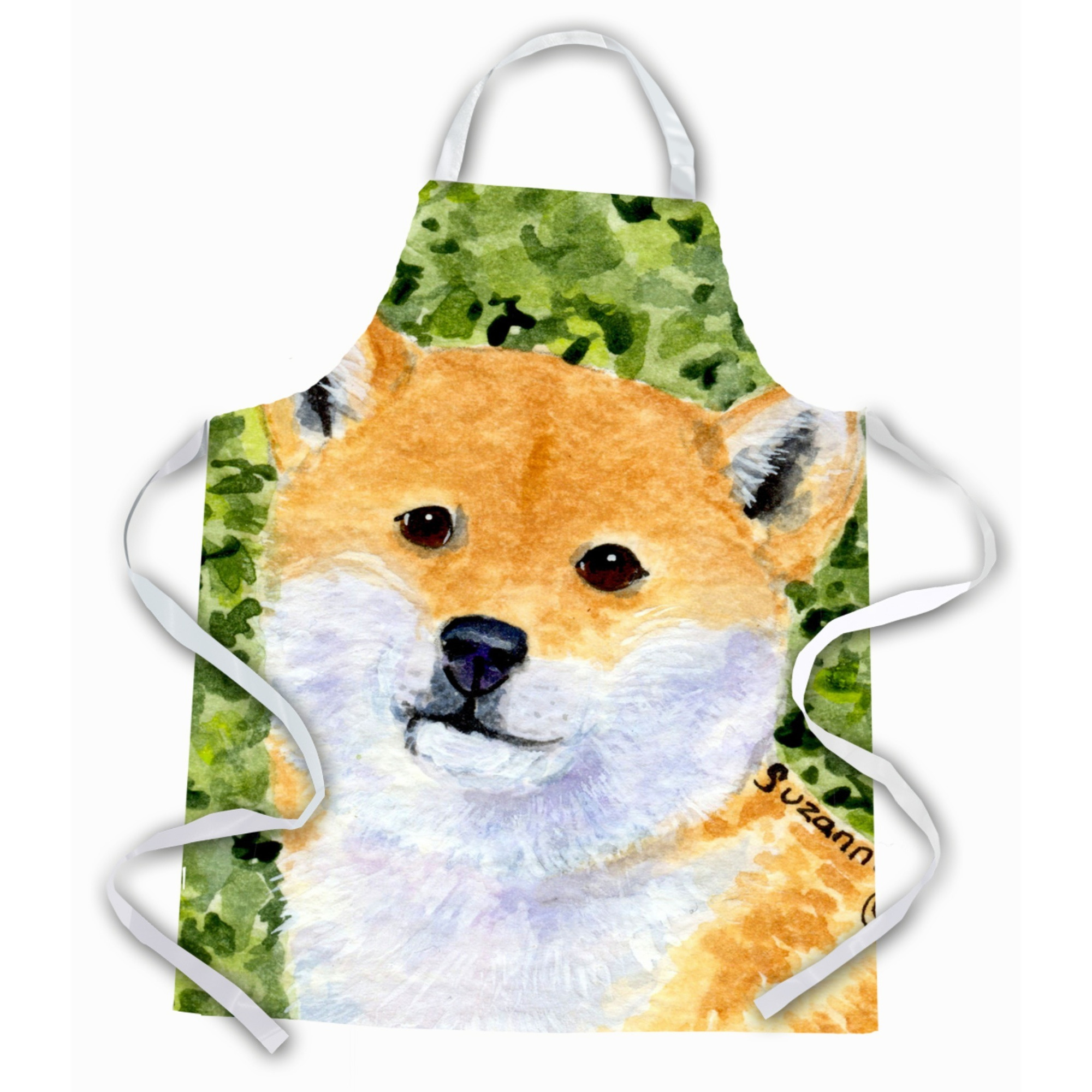 &quotCaroline's Treasures SS8719APRON Shiba Inu Apron, Large, Multicolor"