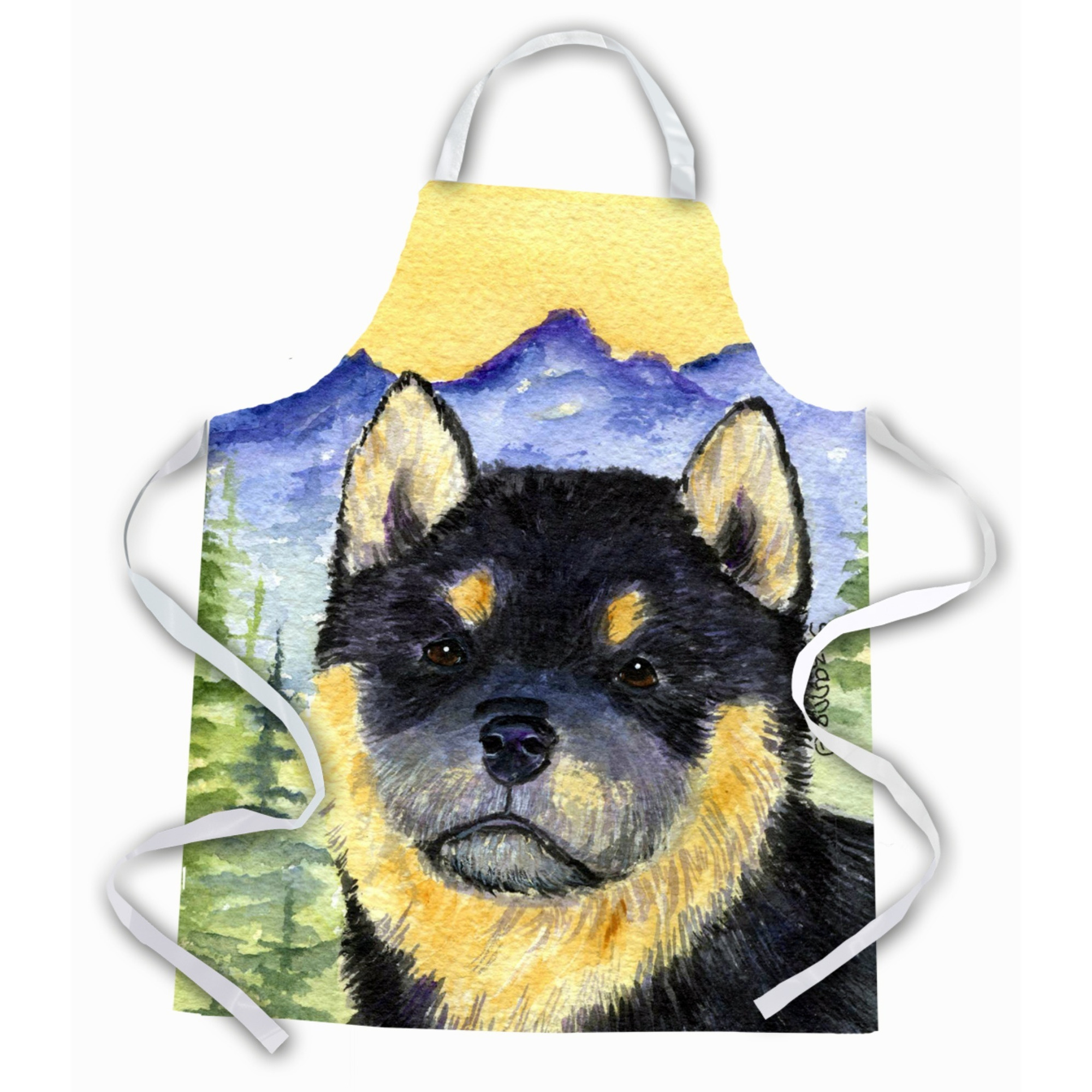 &quotCaroline's Treasures SS8274APRON Shiba Inu Apron, Large, Multicolor"