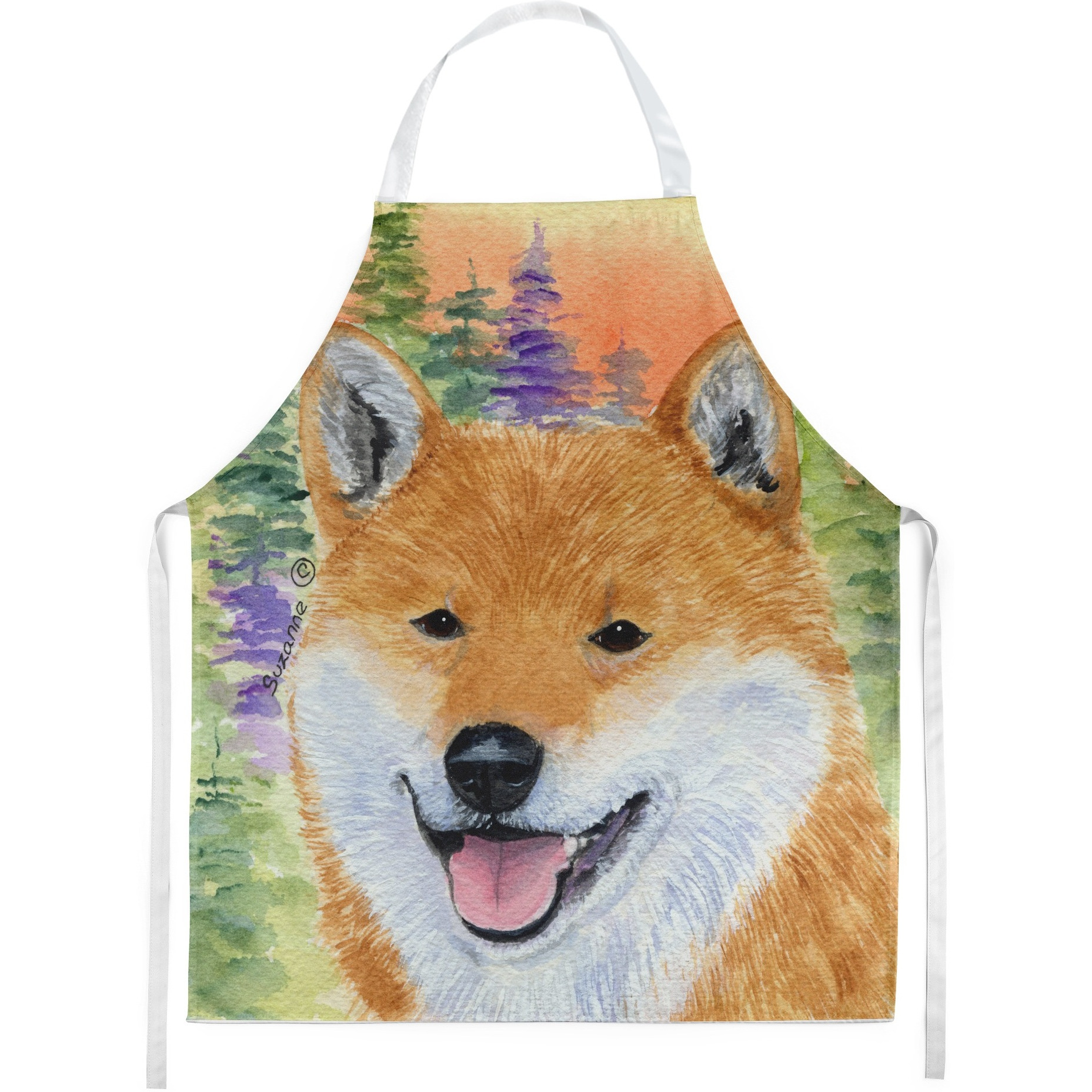 &quotCaroline's Treasures SS8234APRON Shiba Inu Apron, Large, Multicolor"