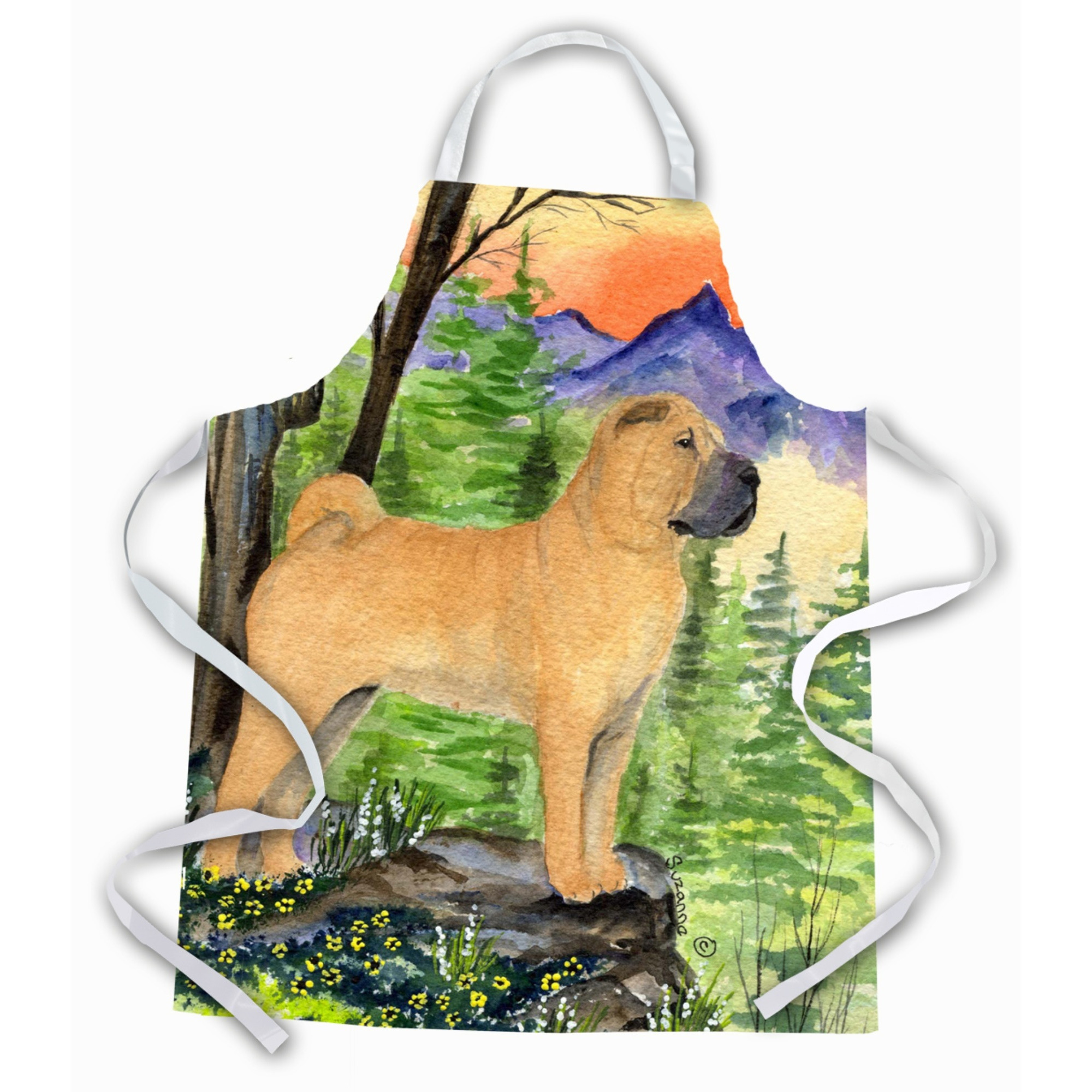 &quotCaroline's Treasures SS8324APRON Shar Pei Apron, Large, Multicolor"