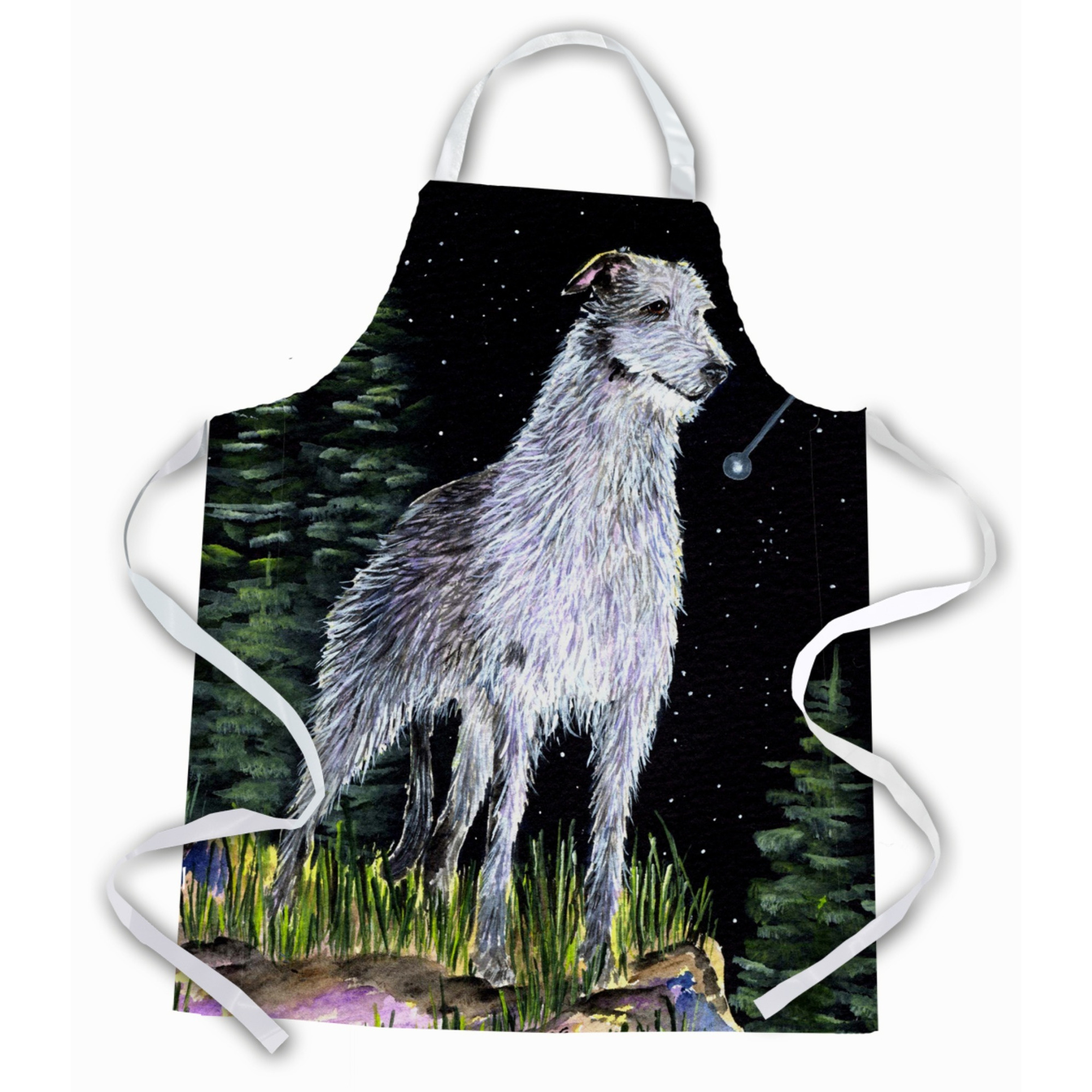 &quotCaroline's Treasures SS8493APRON Starry Night Scottish Deerhound Apron, Large, Multicolor"