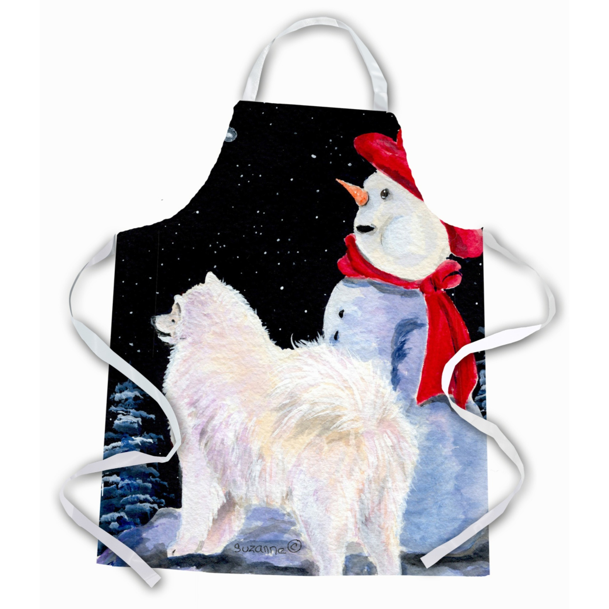 &quotCaroline's Treasures SS8572APRON Samoyed Apron, Large, Multicolor"
