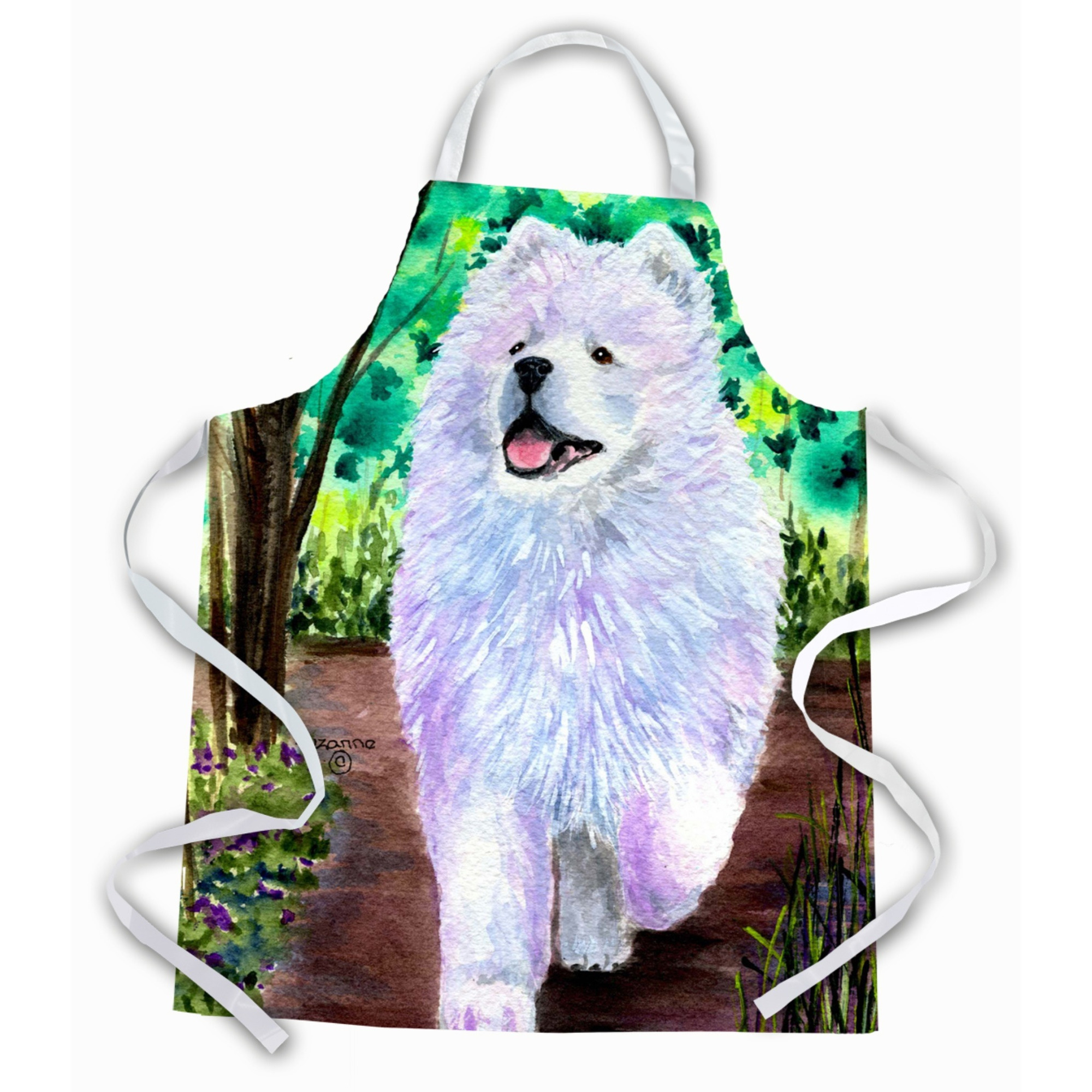 &quotCaroline's Treasures SS8458APRON Samoyed Apron, Large, Multicolor"