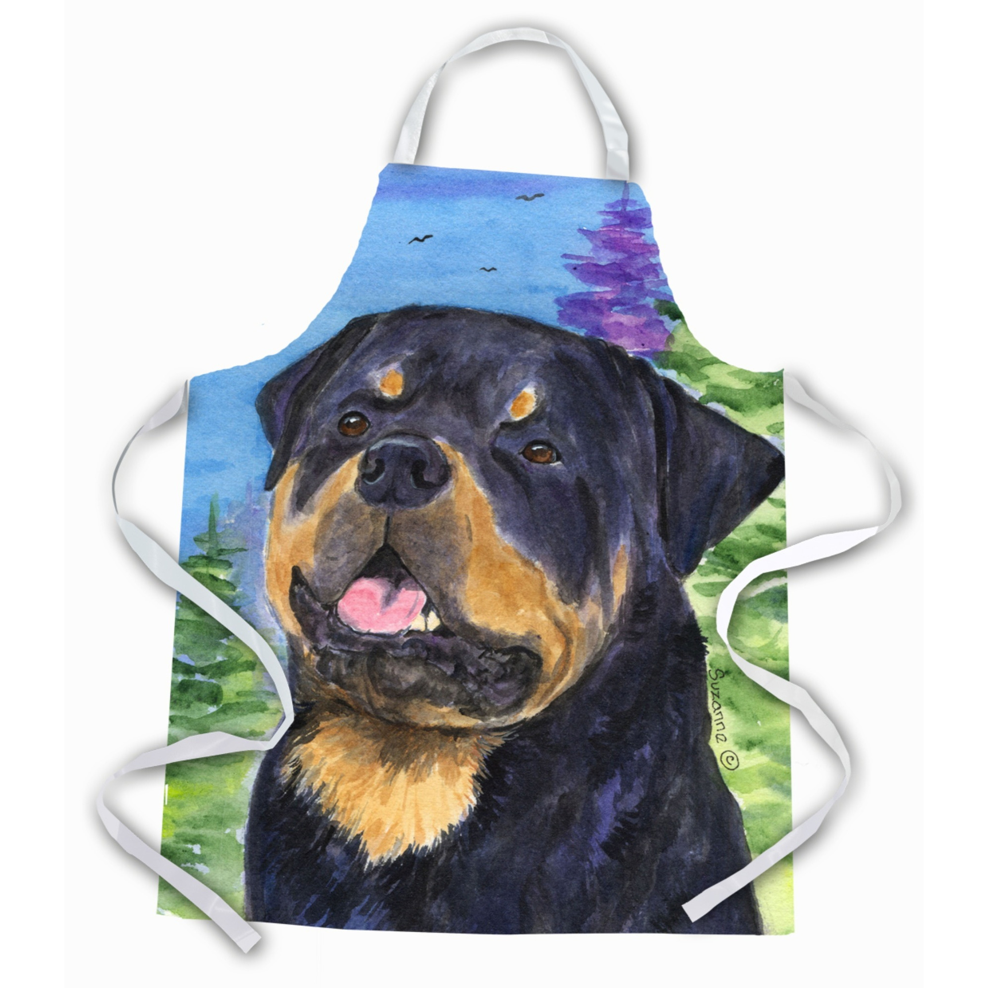 &quotCaroline's Treasures SS1026APRON Rottweiler Apron, Large, Multicolor"