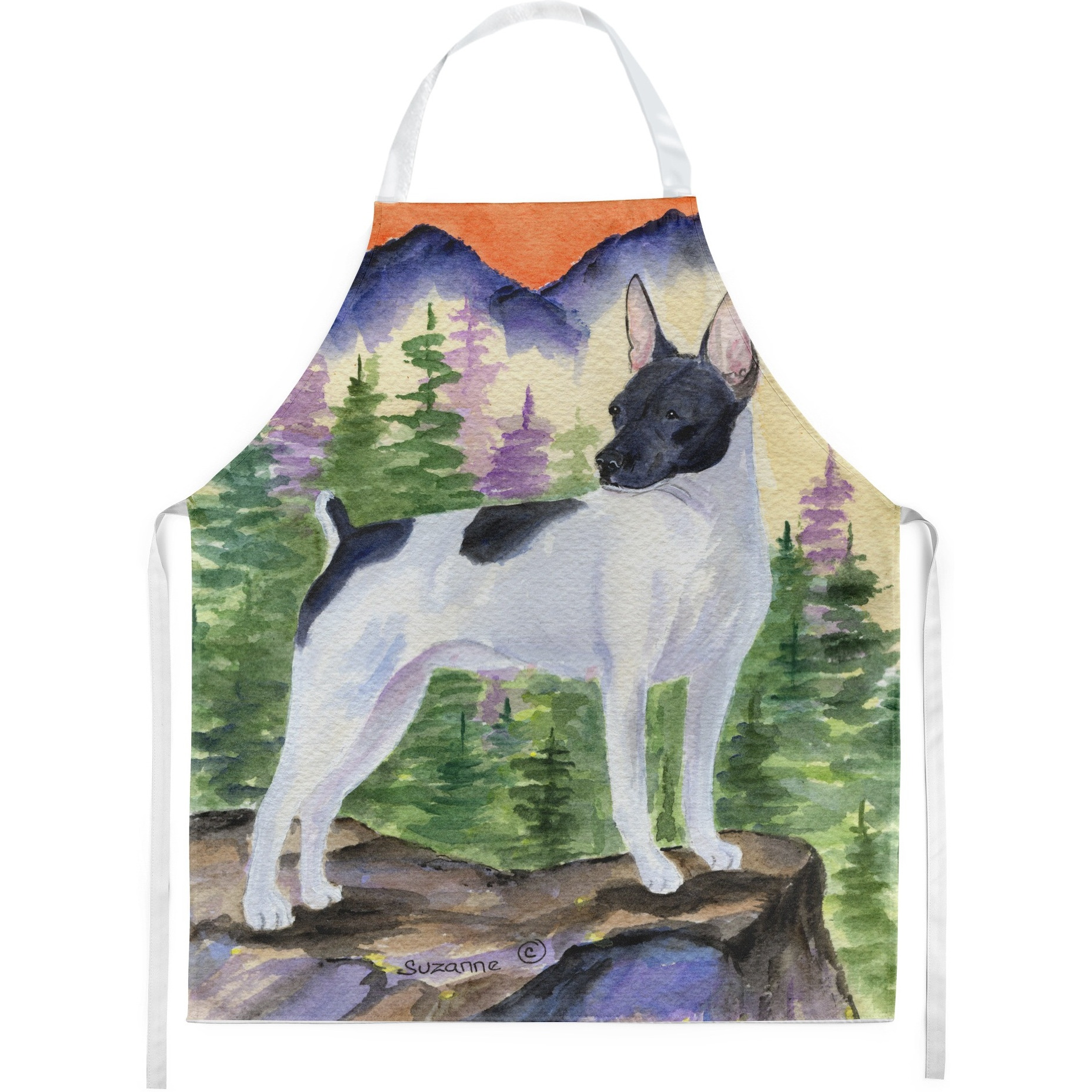 &quotCaroline's Treasures SS8224APRON Rat Terrier Apron, Large, Multicolor"