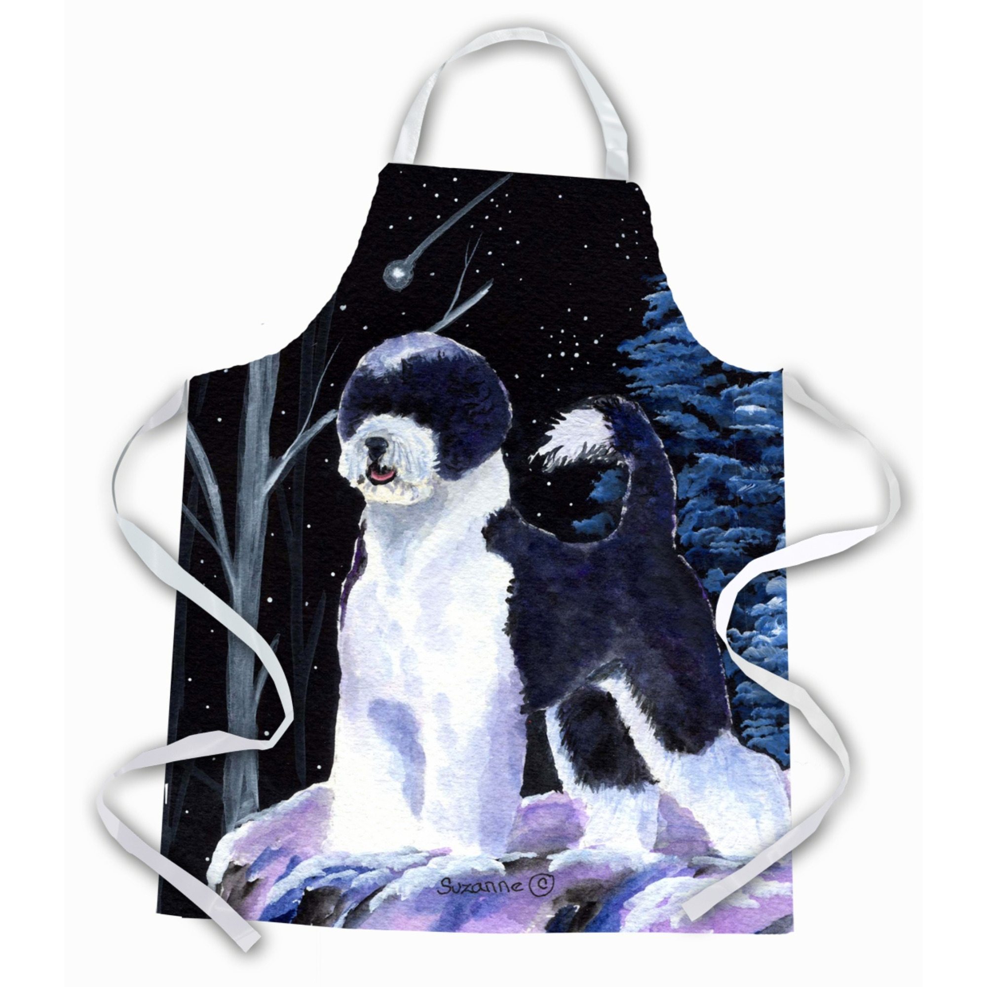 &quotCaroline's Treasures SS8399APRON Starry Night Portuguese Water Dog Apron, Large, Multicolor"