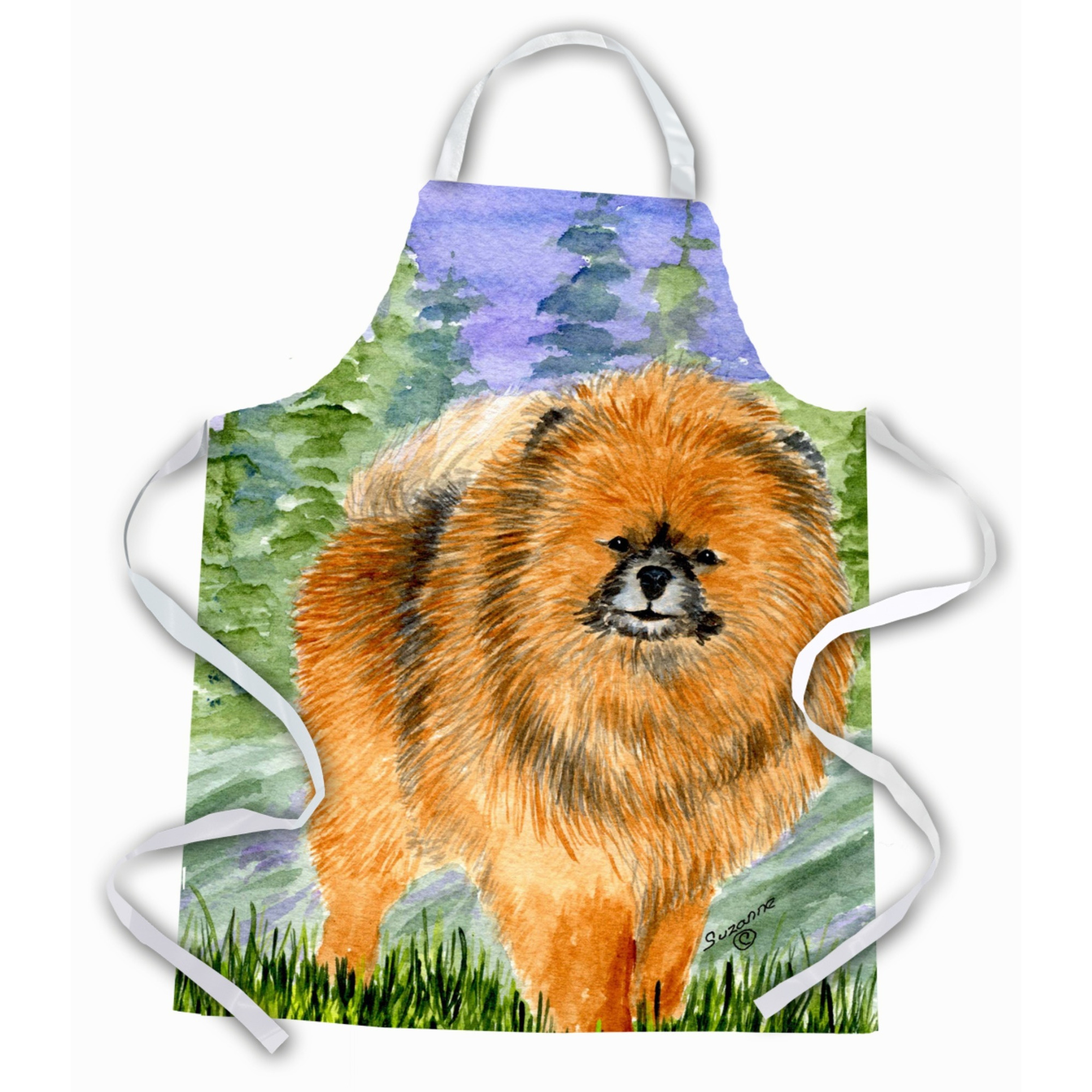 &quotCaroline's Treasures SS8459APRON Pomeranian Apron, Large, Multicolor"