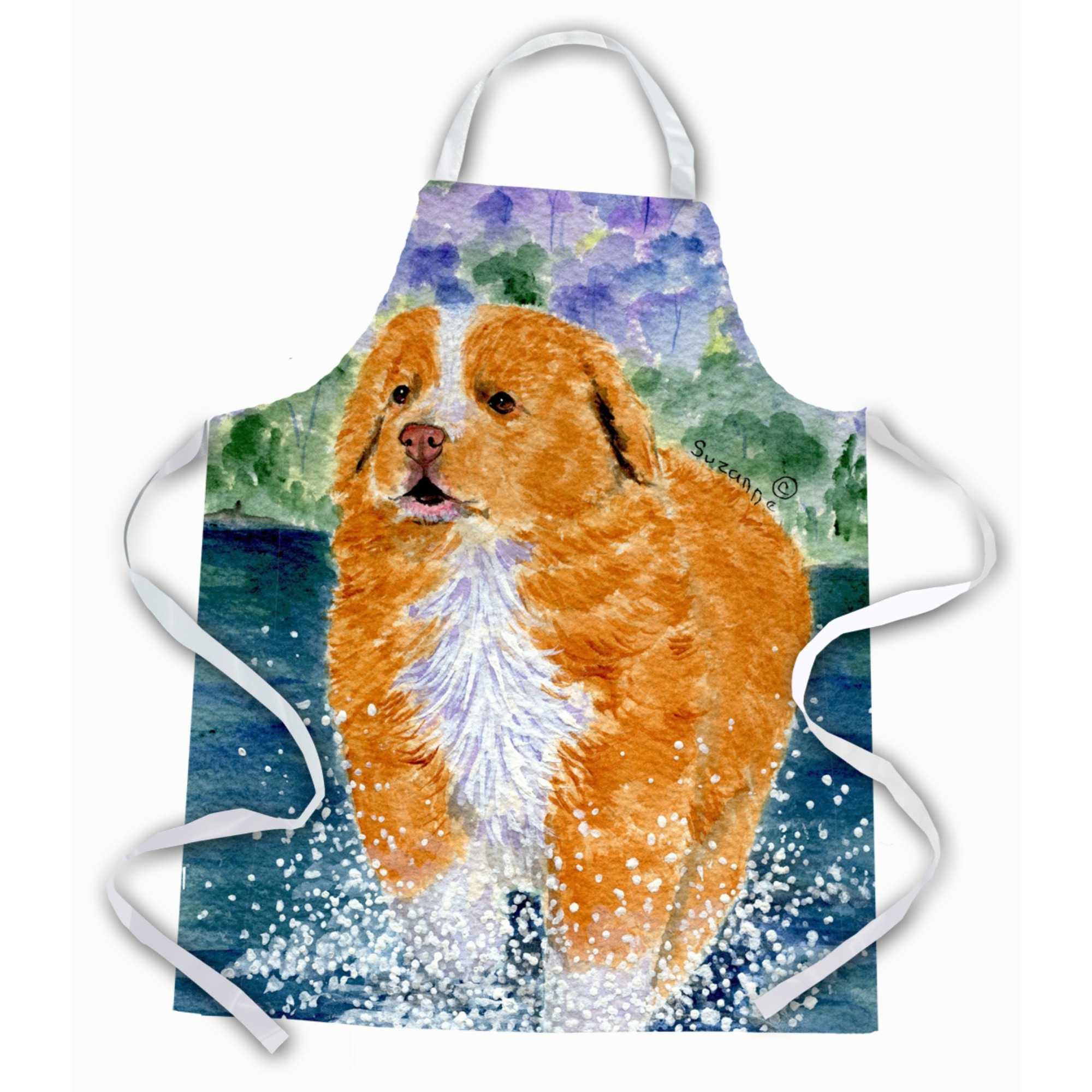 &quotCaroline's Treasures SS8619APRON Nova Scotia Duck Toller Apron, Large, Multicolor"