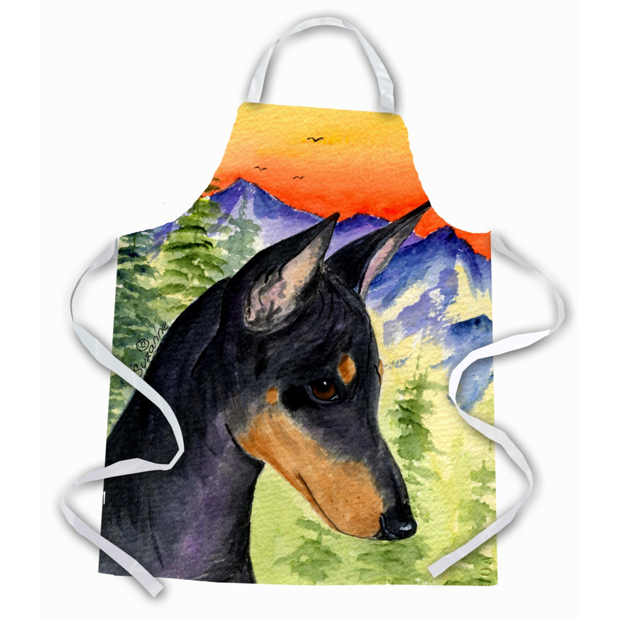&quotCaroline's Treasures SS8425APRON Manchester Terrier Apron, Large, Multicolor"