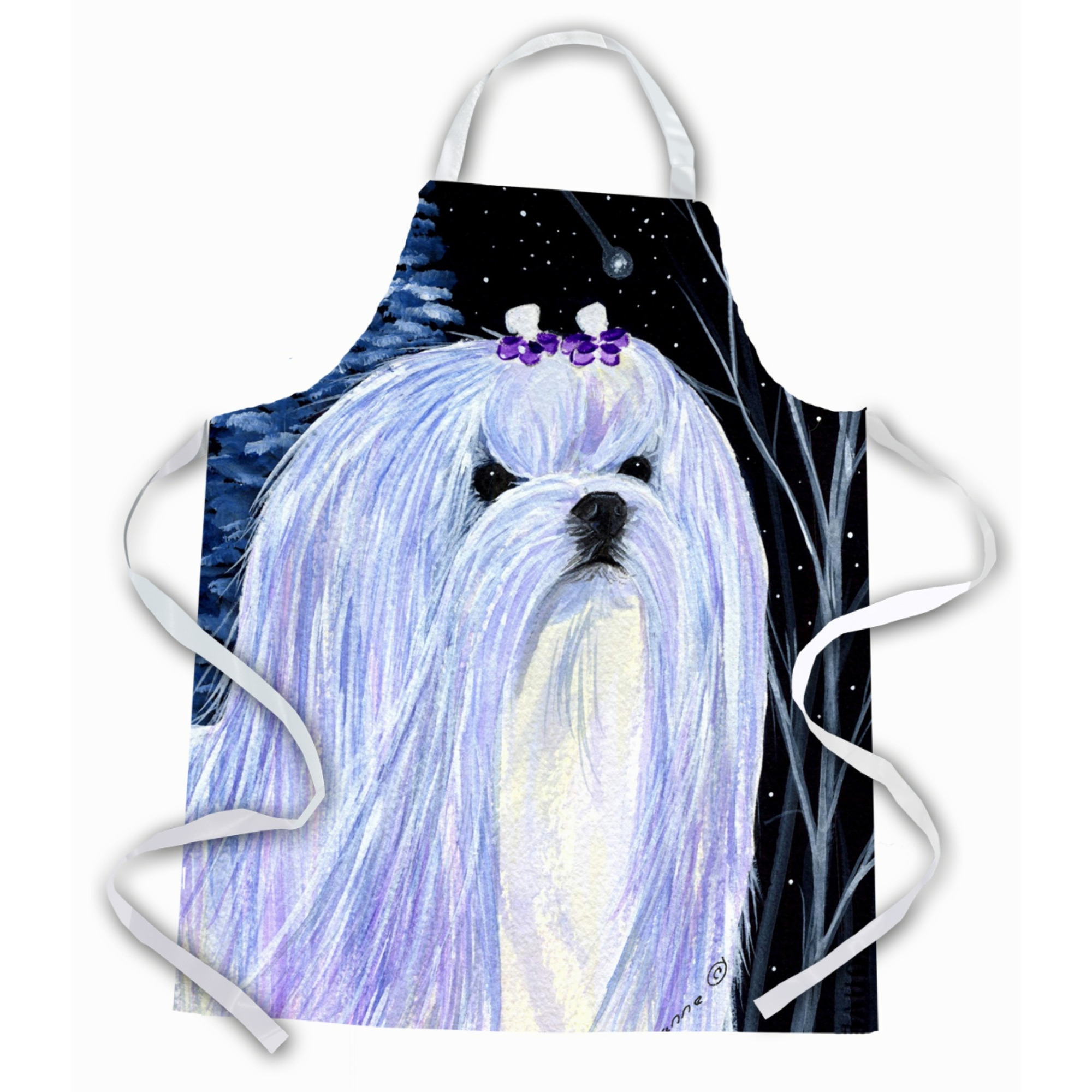 &quotCaroline's Treasures SS8378APRON Starry Night Maltese Apron, Large, Multicolor"