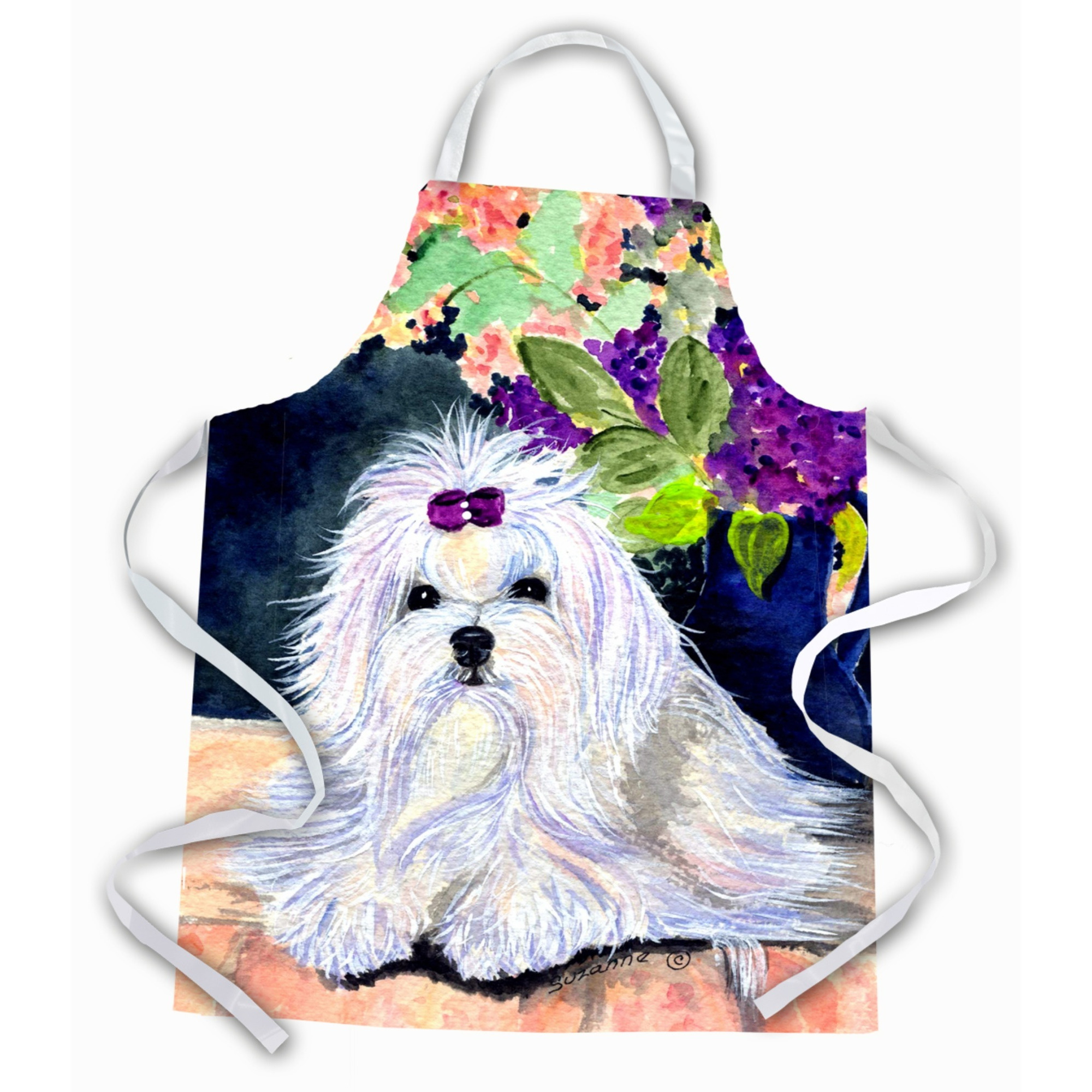 &quotCaroline's Treasures SS8287APRON Maltese Apron, Large, Multicolor"