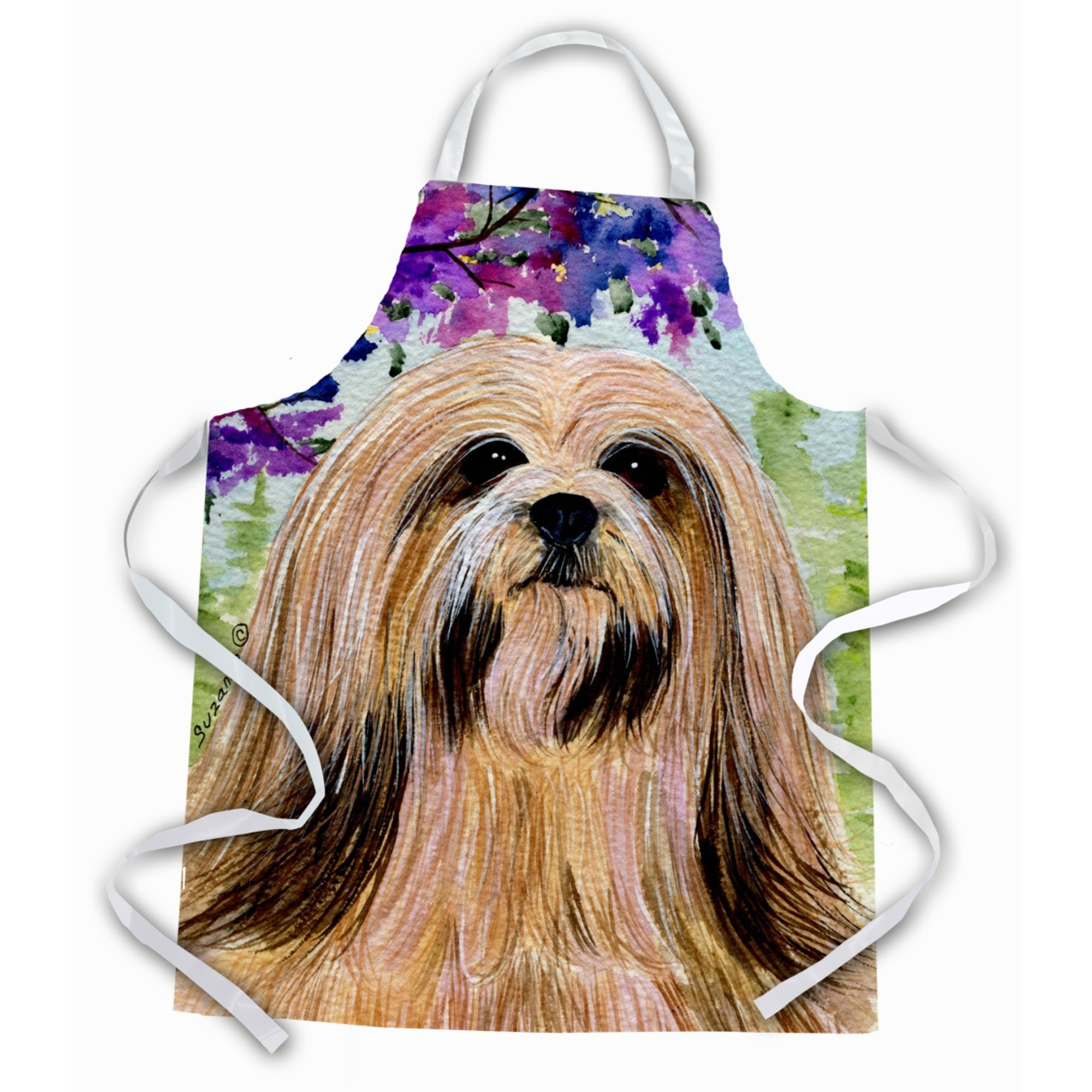 &quotCaroline's Treasures SS8436APRON Lhasa Apso Apron, Large, Multicolor"