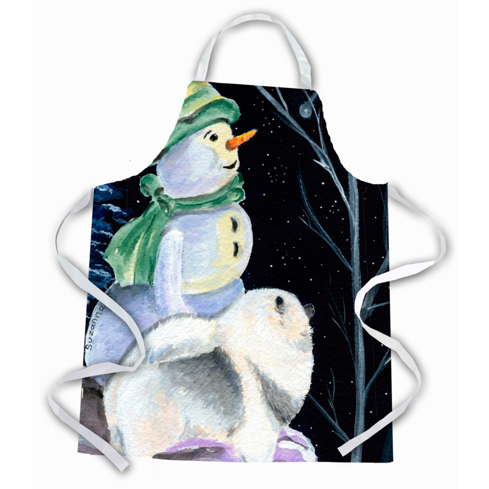 &quotCaroline's Treasures SS8557APRON Snowman with Keeshond Apron, Large, Multicolor"