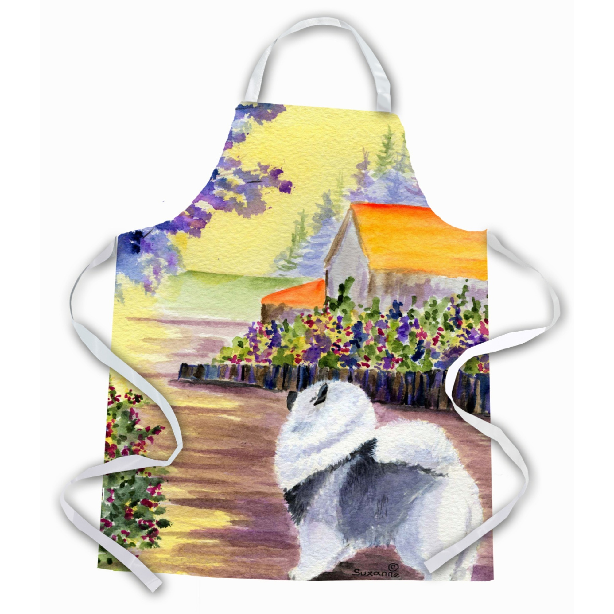 &quotCaroline's Treasures SS8452APRON Keeshond Apron, Large, Multicolor"