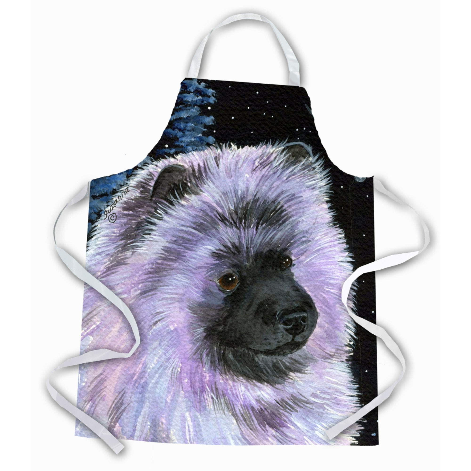 &quotCaroline's Treasures SS8412APRON Starry Night Keeshond Apron, Large, Multicolor"