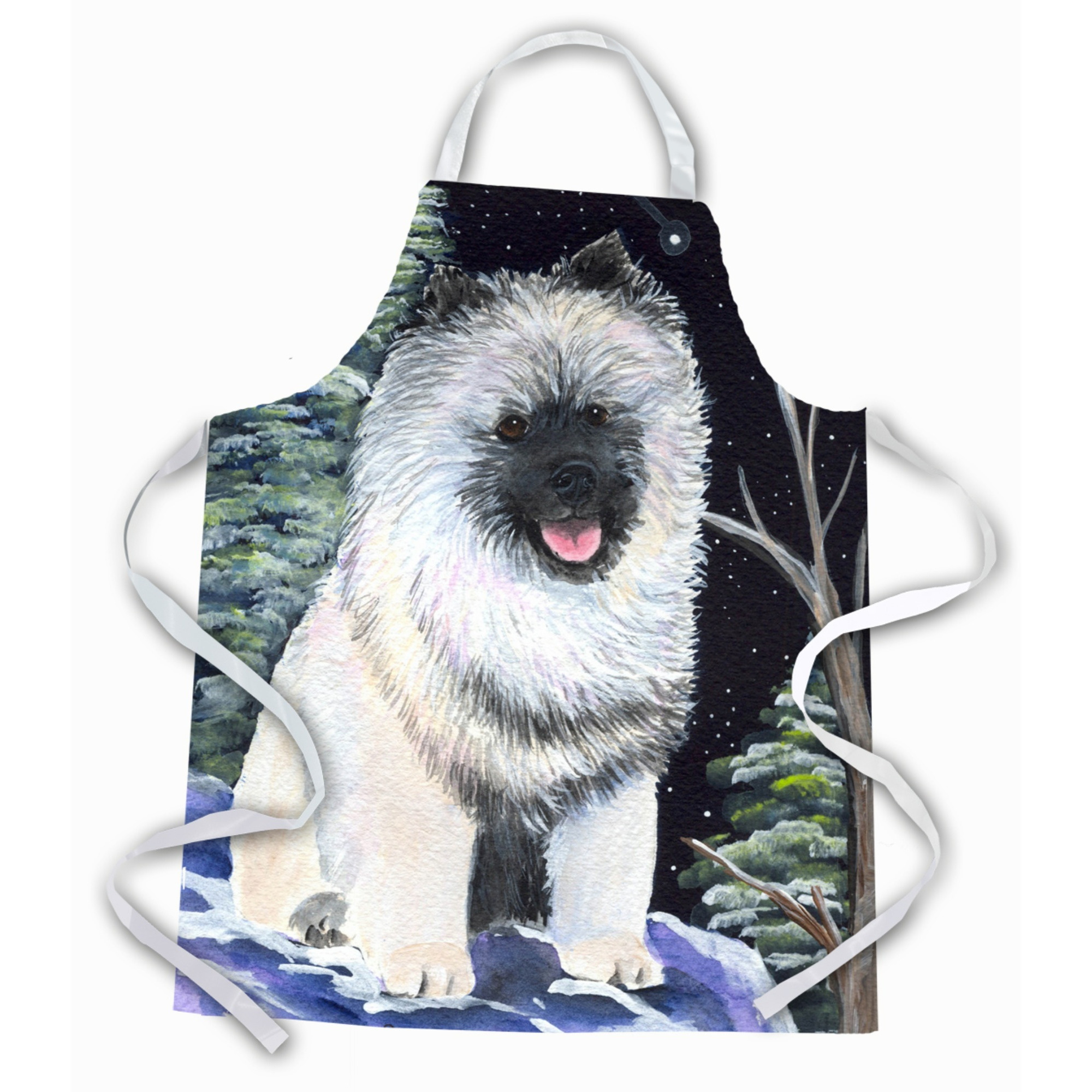 &quotCaroline's Treasures SS8404APRON Starry Night Keeshond Apron, Large, Multicolor"