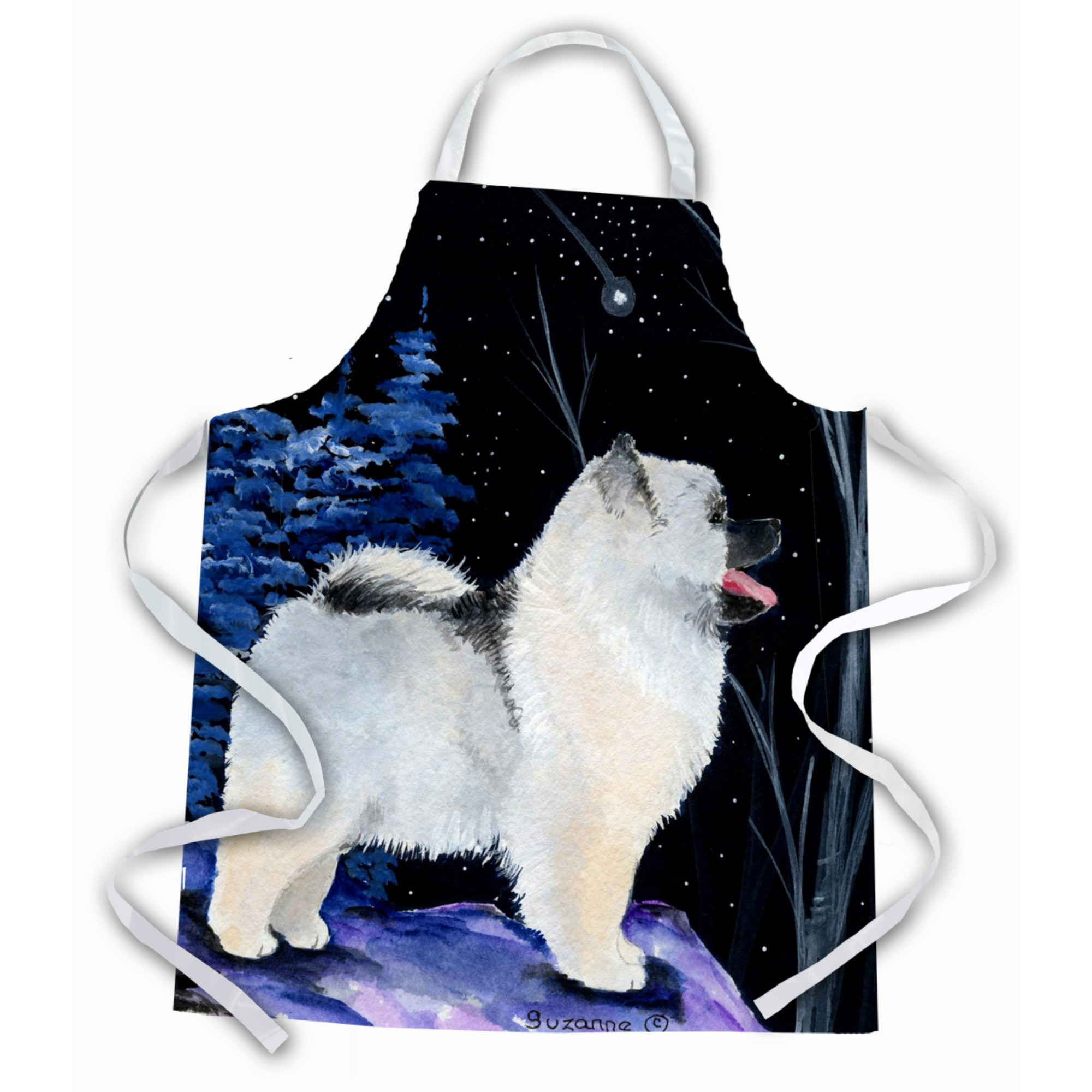 &quotCaroline's Treasures SS8380APRON Starry Night Keeshond Apron, Large, Multicolor"