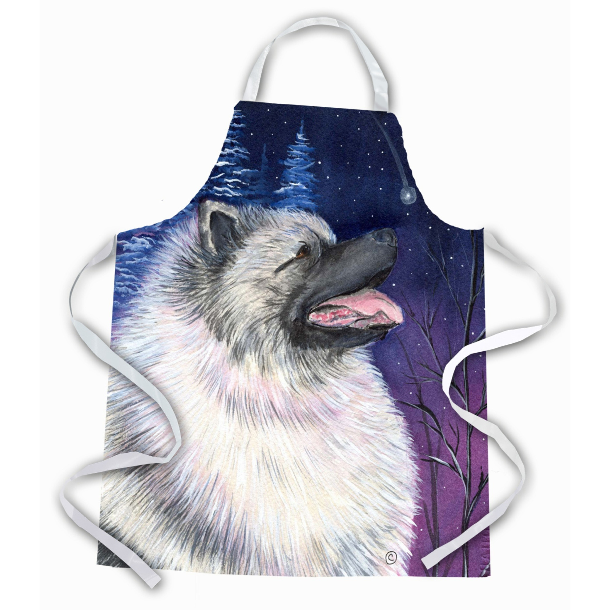 &quotCaroline's Treasures SS8350APRON Starry Night Keeshond Apron, Large, Multicolor"