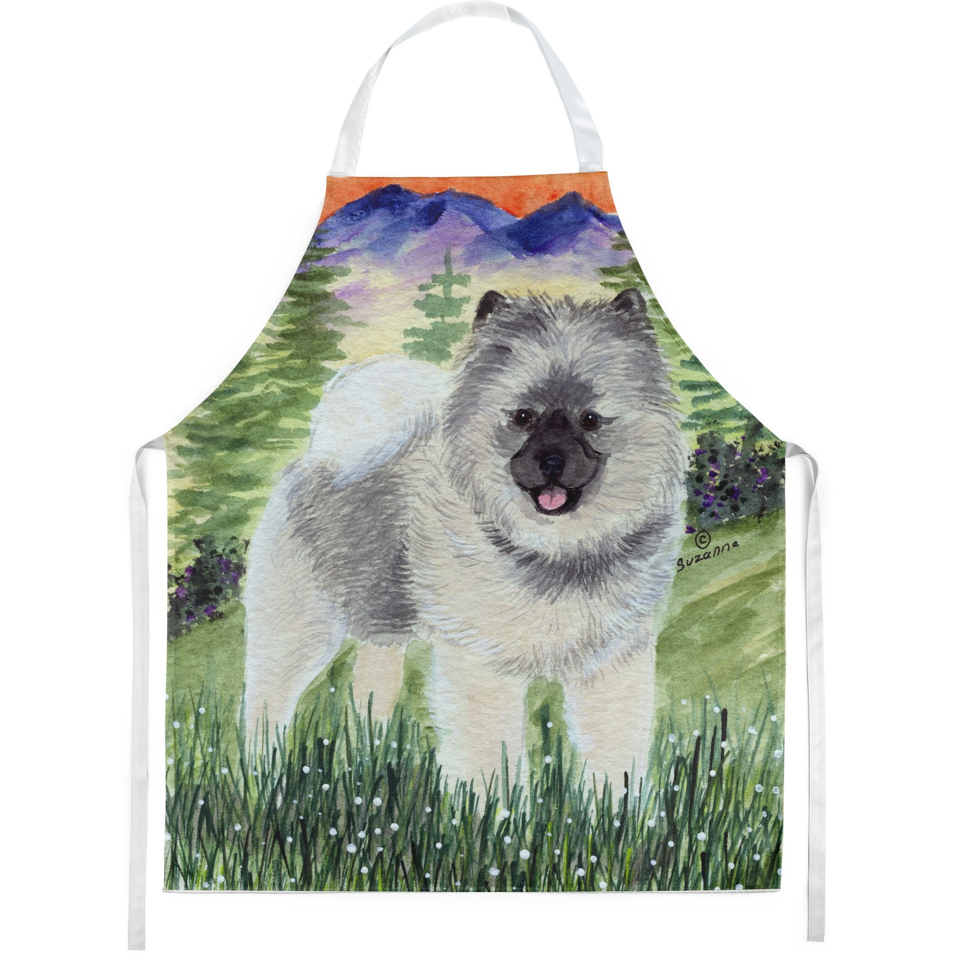 &quotCaroline's Treasures SS8192APRON Keeshond Apron, Large, Multicolor"