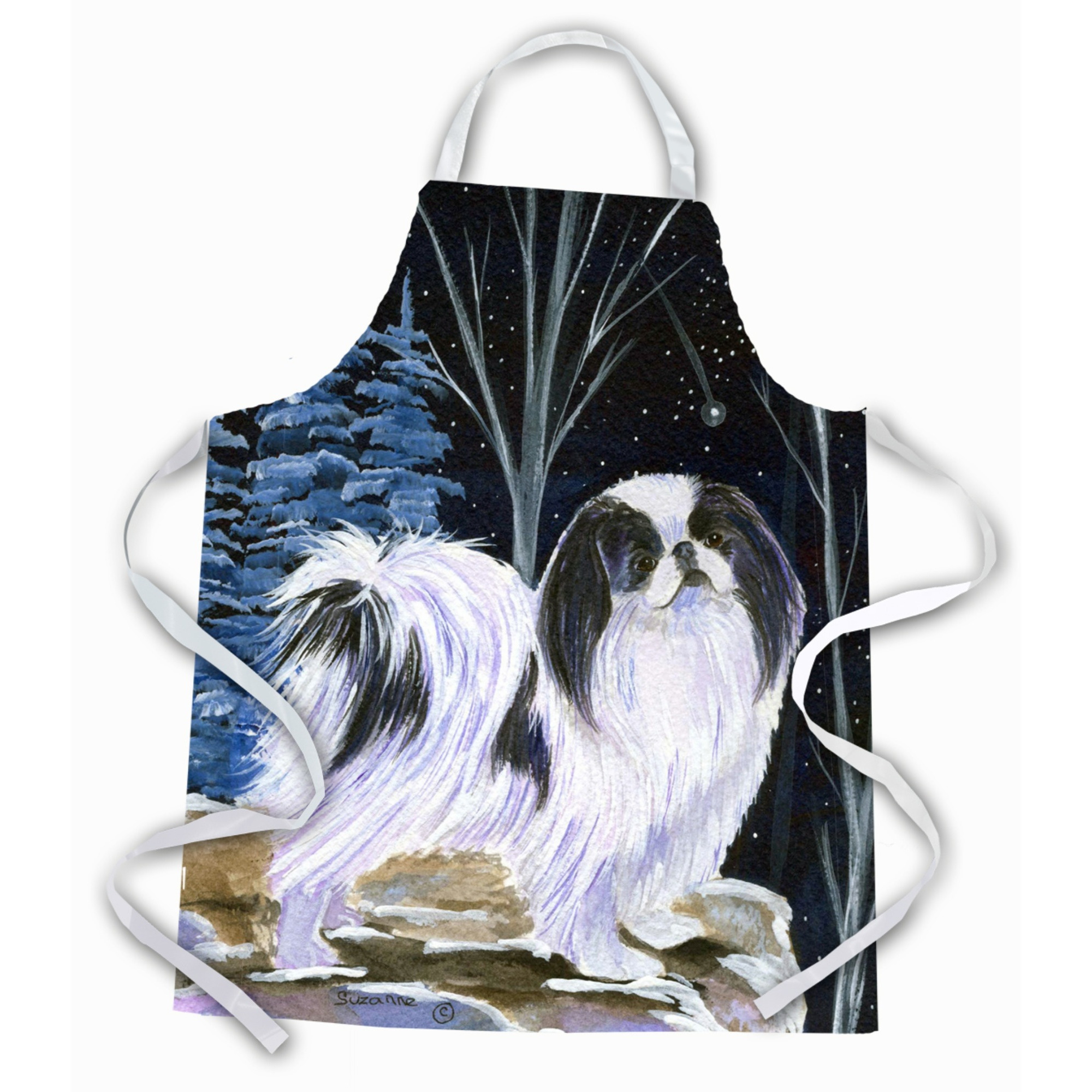 &quotCaroline's Treasures SS8374APRON Starry Night Japanese Chin Apron, Large, Multicolor"