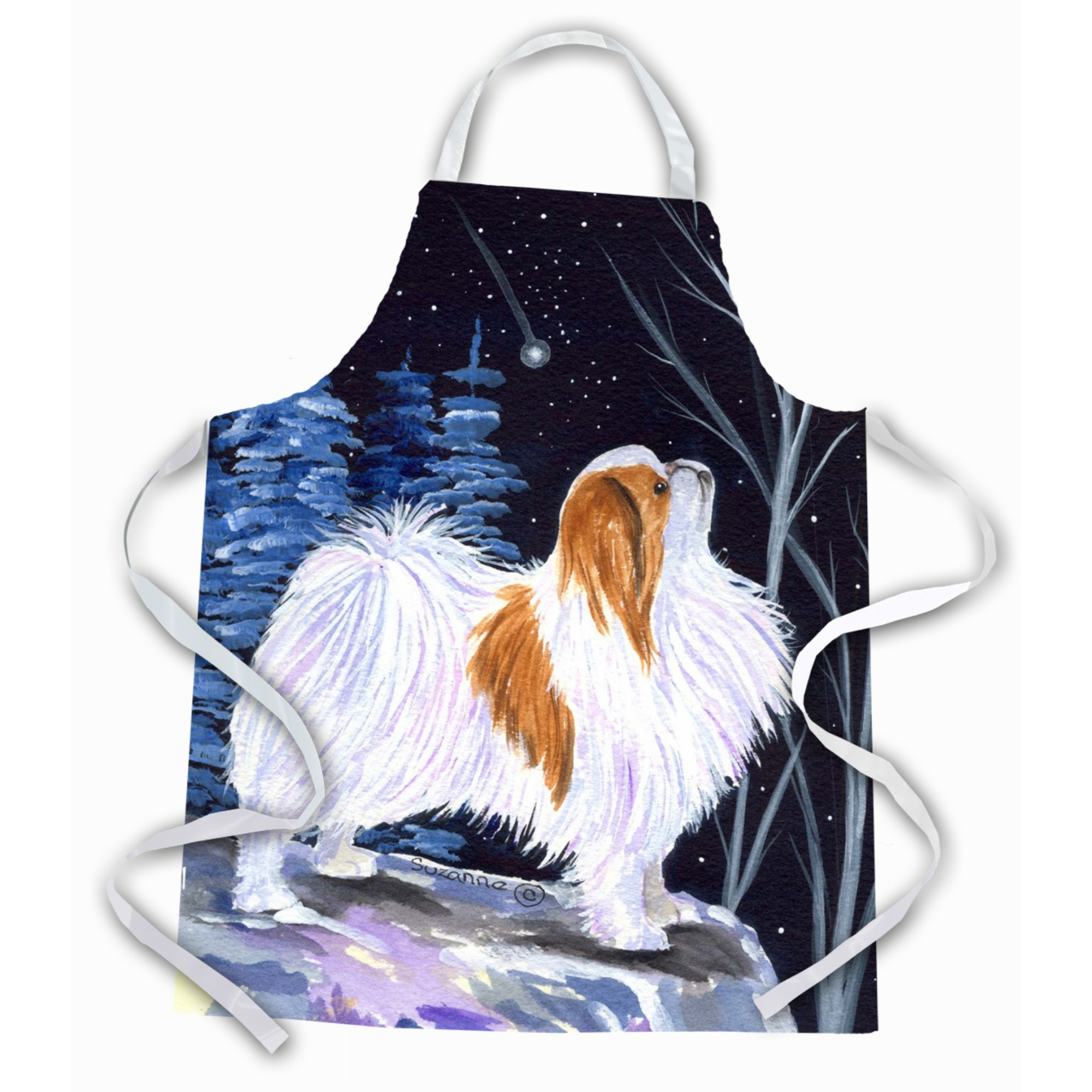 &quotCaroline's Treasures SS8363APRON Starry Night Japanese Chin Apron, Large, Multicolor"