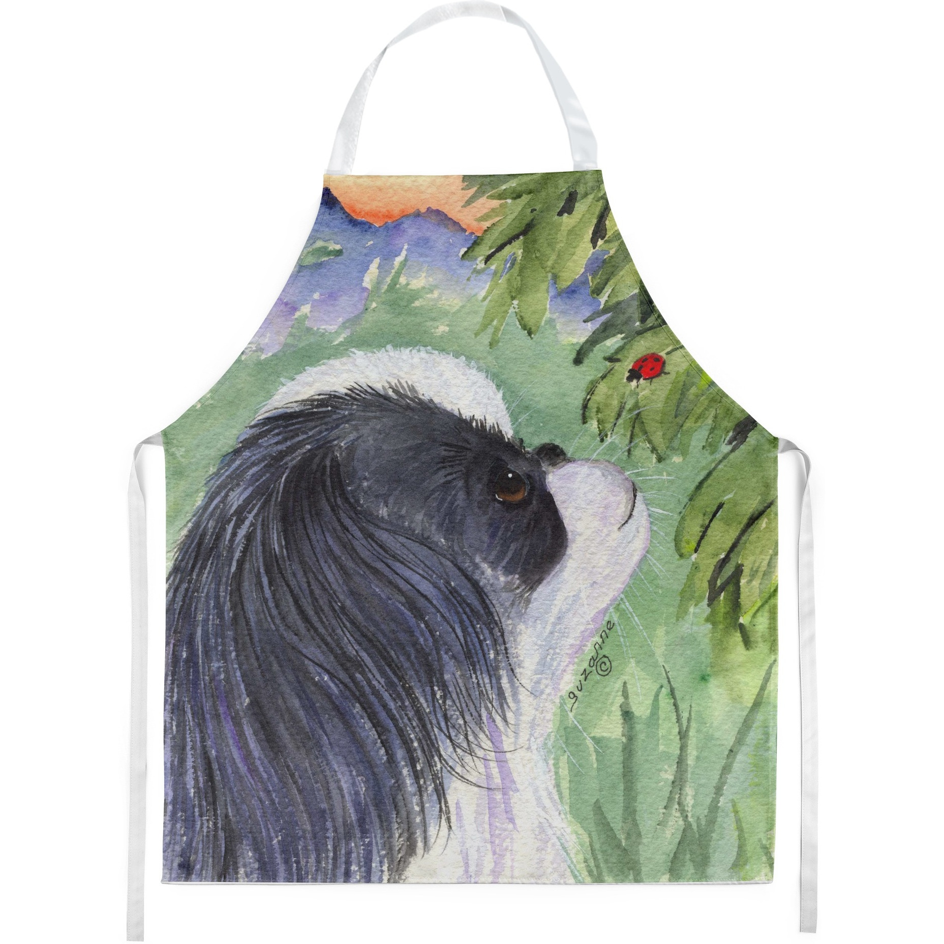 &quotCaroline's Treasures SS8259APRON Japanese Chin Apron, Large, Multicolor"