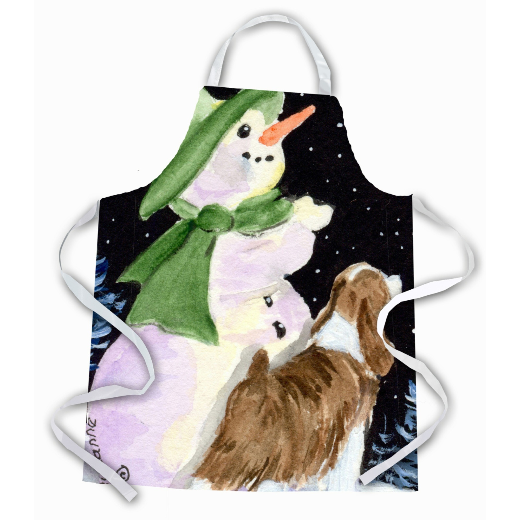 &quotCaroline's Treasures SS8949APRON Snowman with English Springer Spaniel Apron, Large, Multicolor"